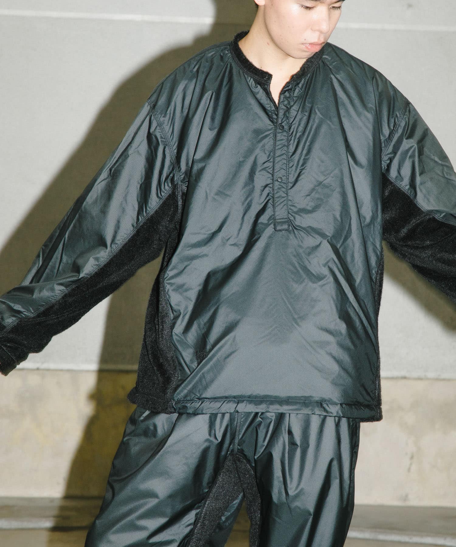 『別注』BROOXON×URBS　U.P.S. AIRLITE WARM SWEAT SHIRTS BLACK XL