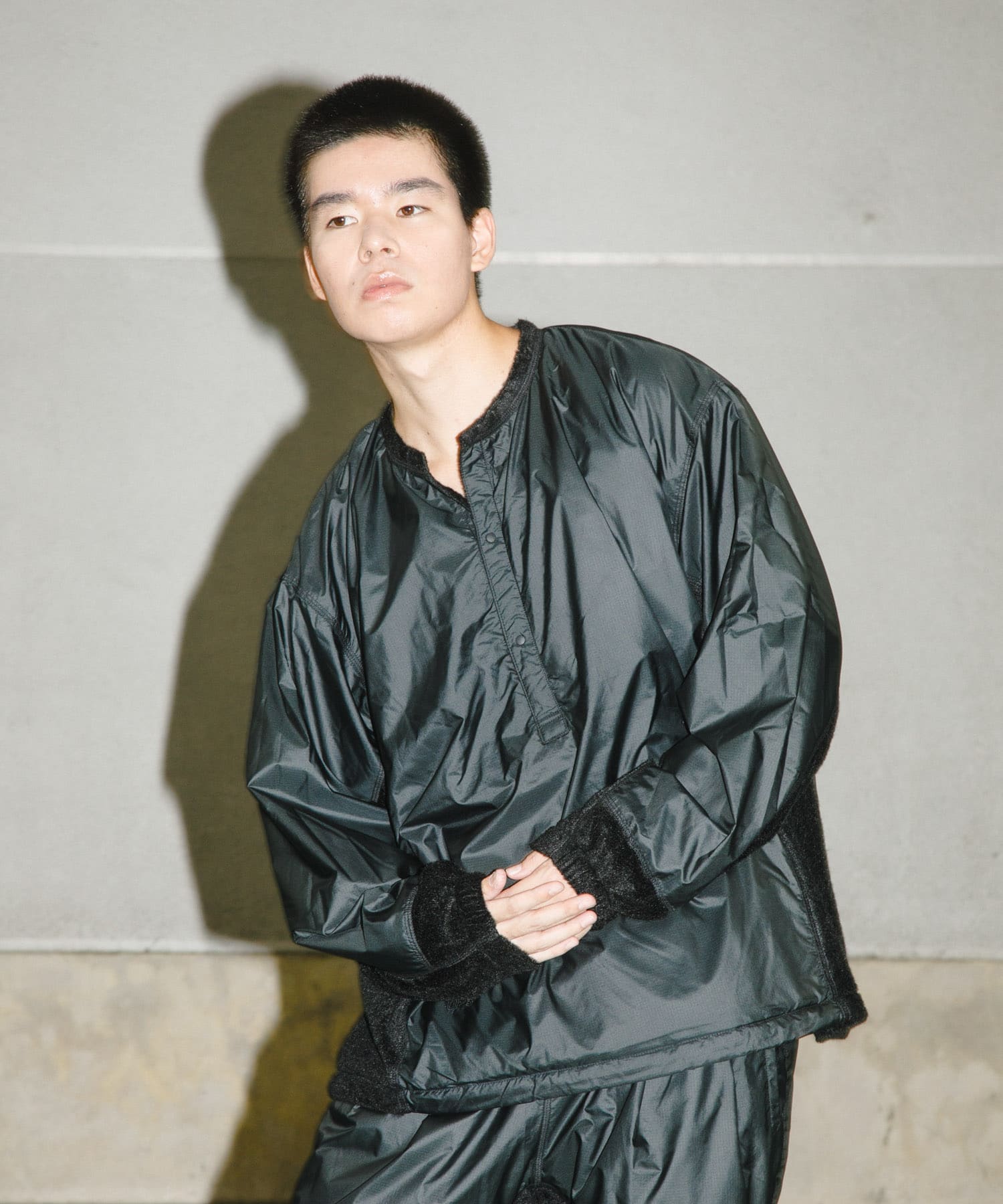 『別注』BROOXON×URBS　U.P.S. AIRLITE WARM SWEAT SHIRTS BLACK XL