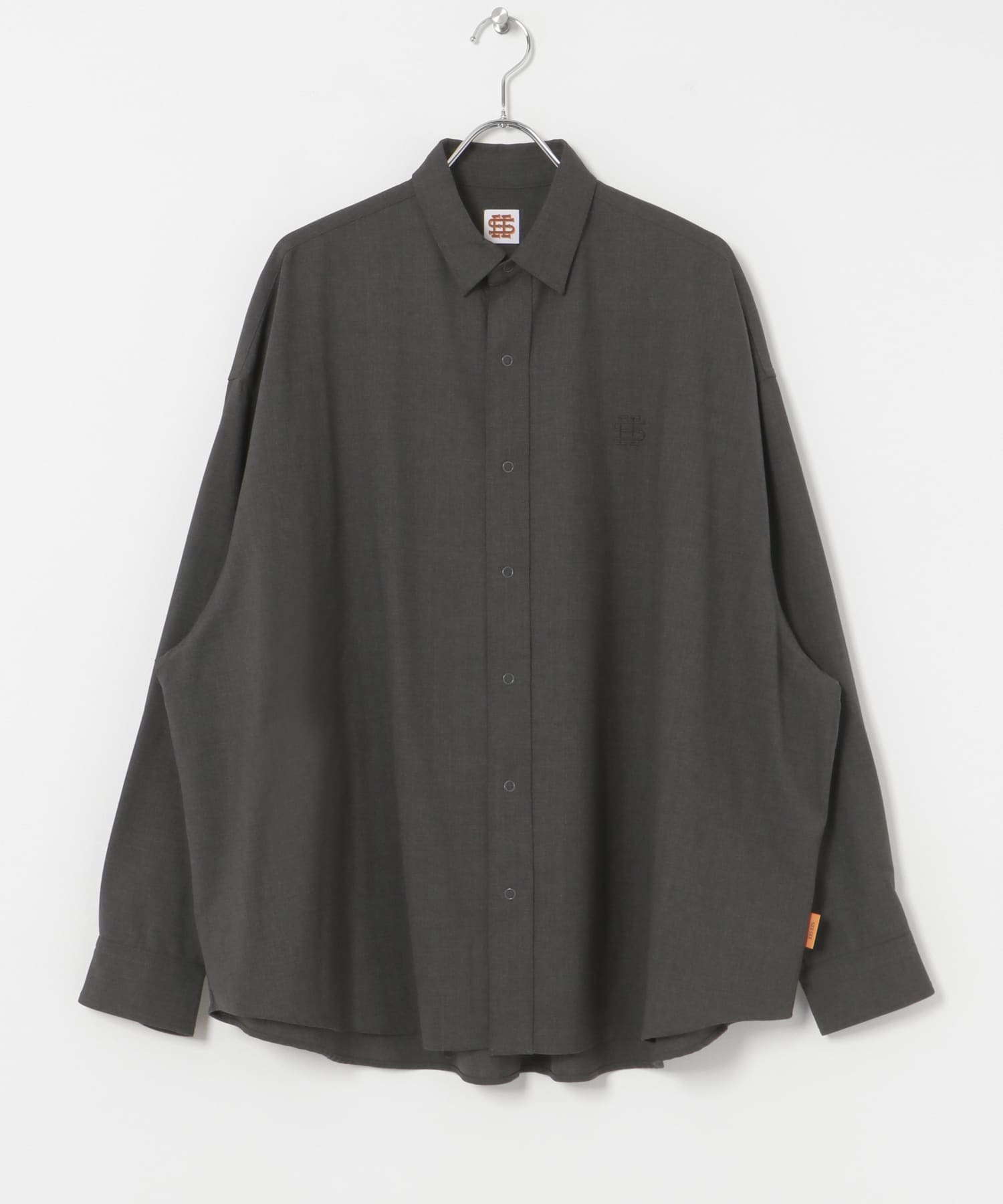 SEE SEE　WOOL SNAP SHIRTS CHARCOAL M