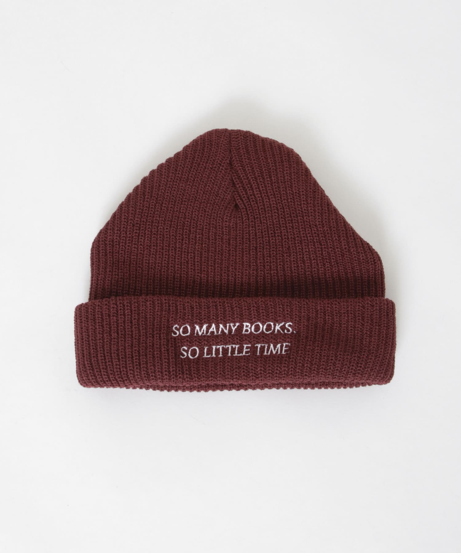 BLANKMAG　SO MANY BOOKS  Knit  Cap Burgundy FREE