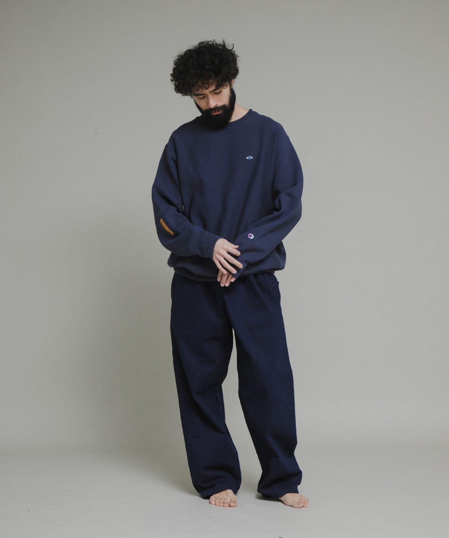 『別注』LOWERCASE×Champion　LCリバースウィーブbyFACEOKA ダークネイビー M