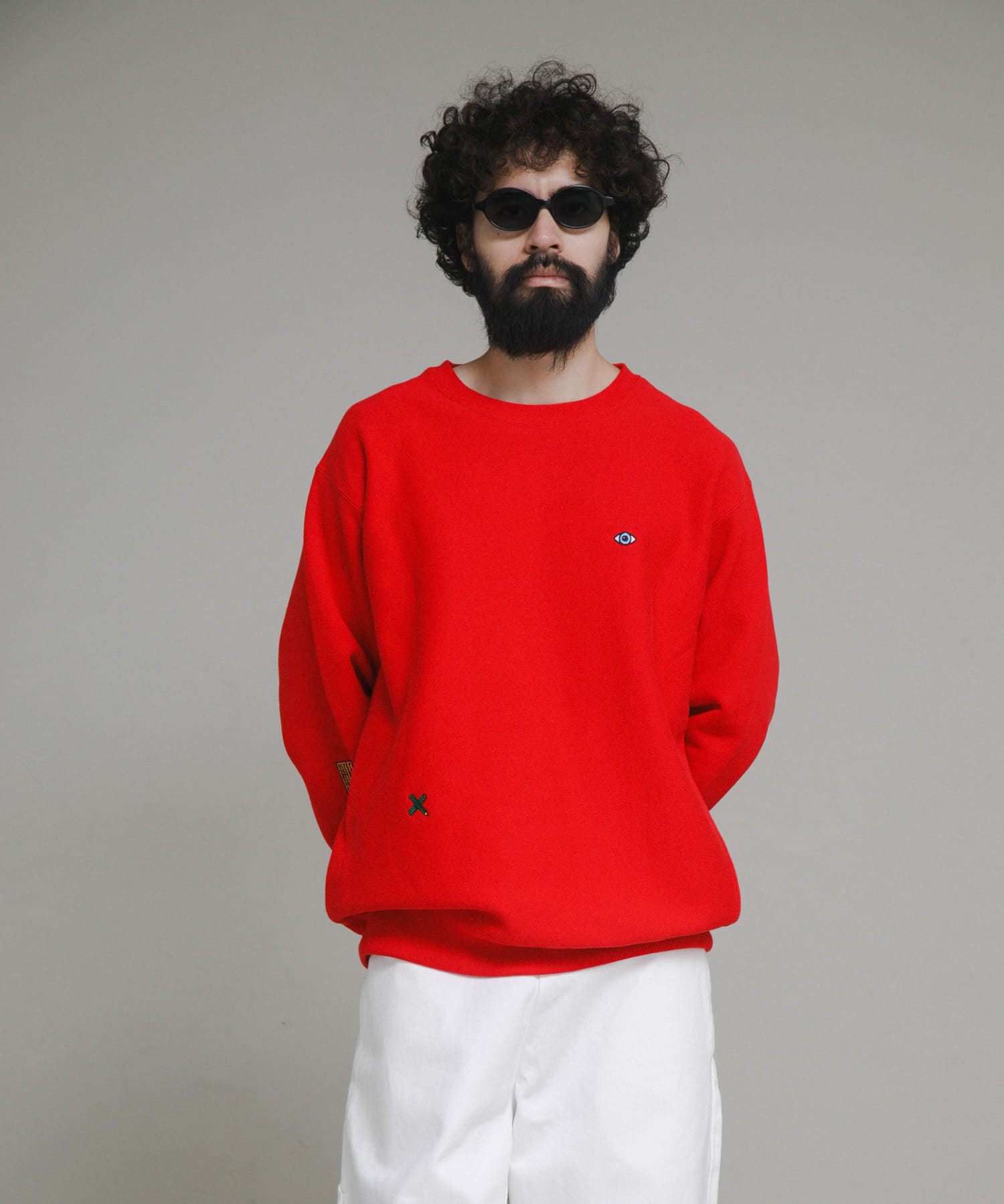 『別注』LOWERCASE×Champion　LCリバースウィーブbyFACEOKA レッド M