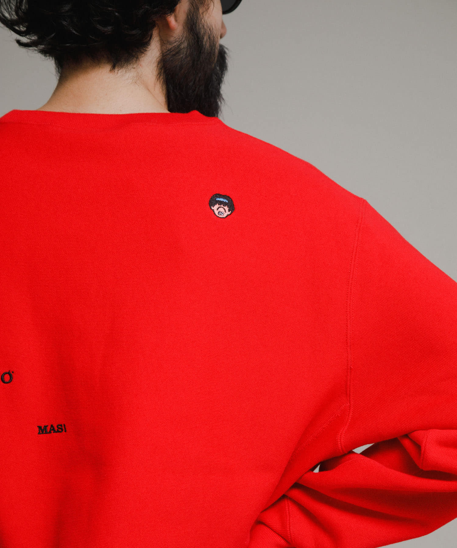 『別注』LOWERCASE×Champion　LCリバースウィーブbyFACEOKA レッド M