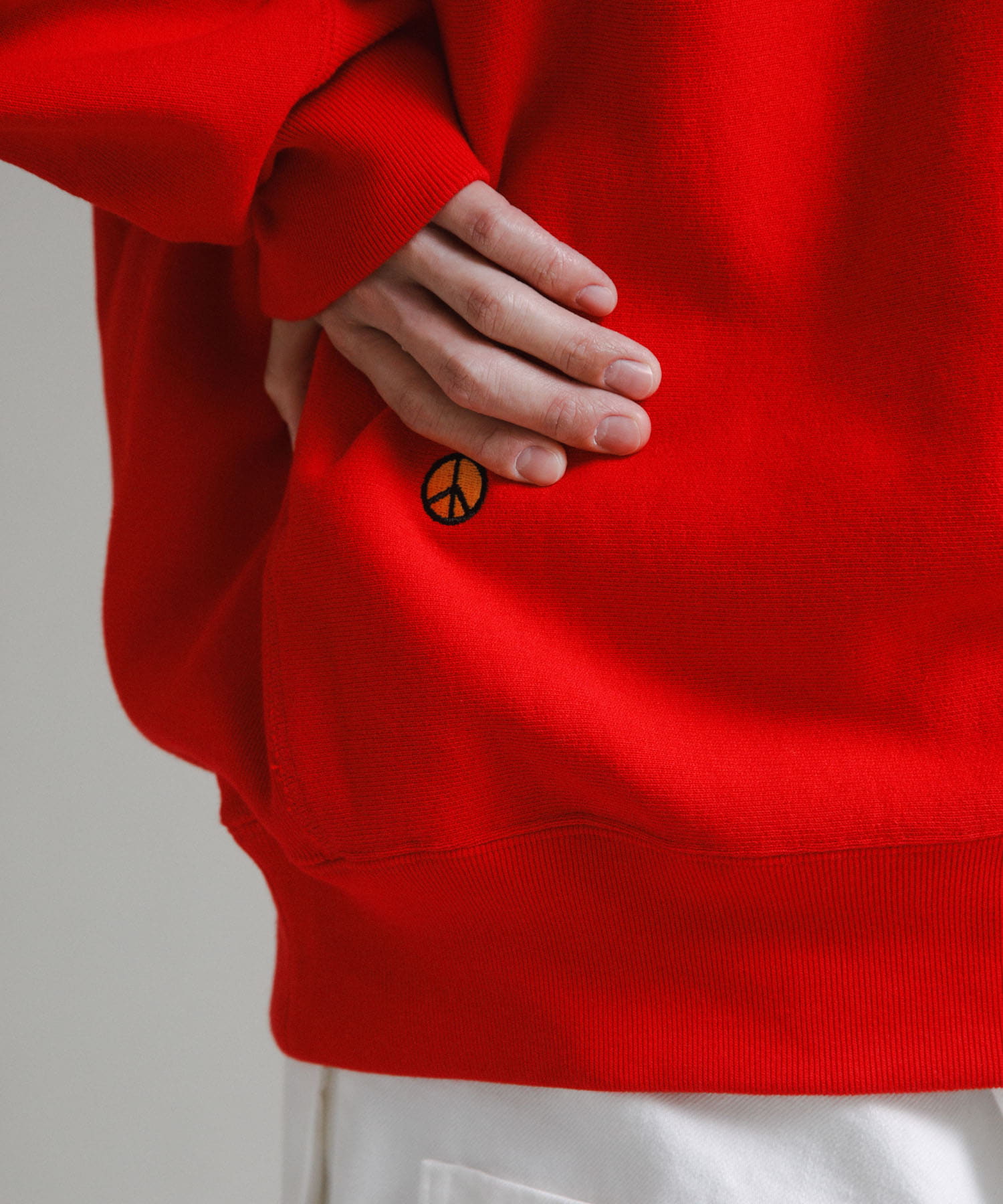 『別注』LOWERCASE×Champion　LCリバースウィーブbyFACEOKA レッド L