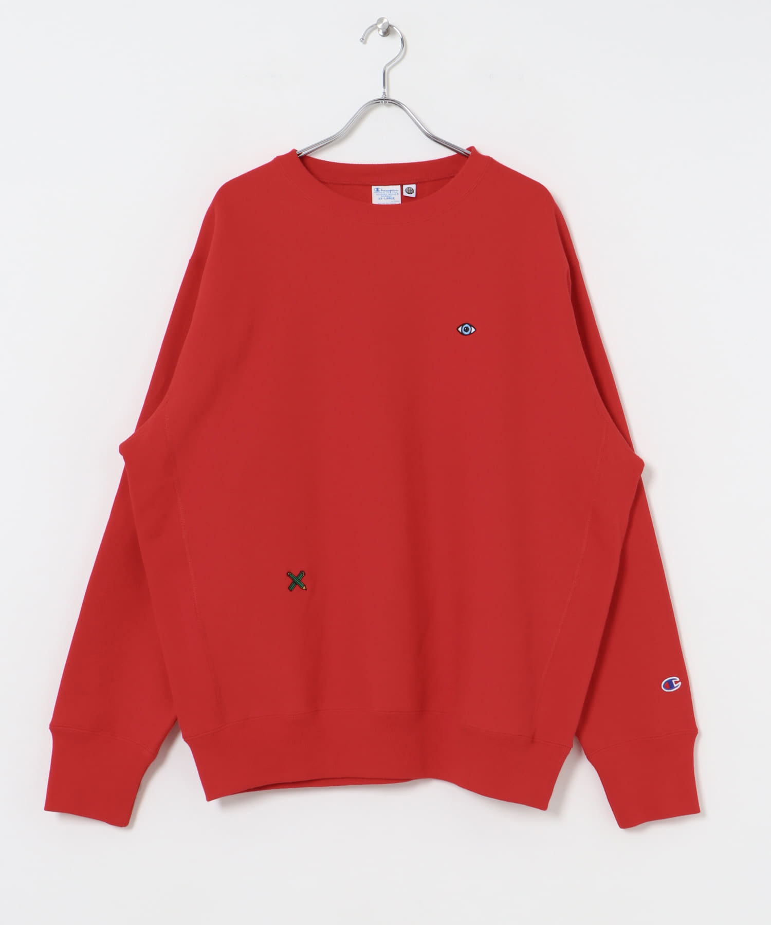 『別注』LOWERCASE×Champion　LCリバースウィーブbyFACEOKA レッド M