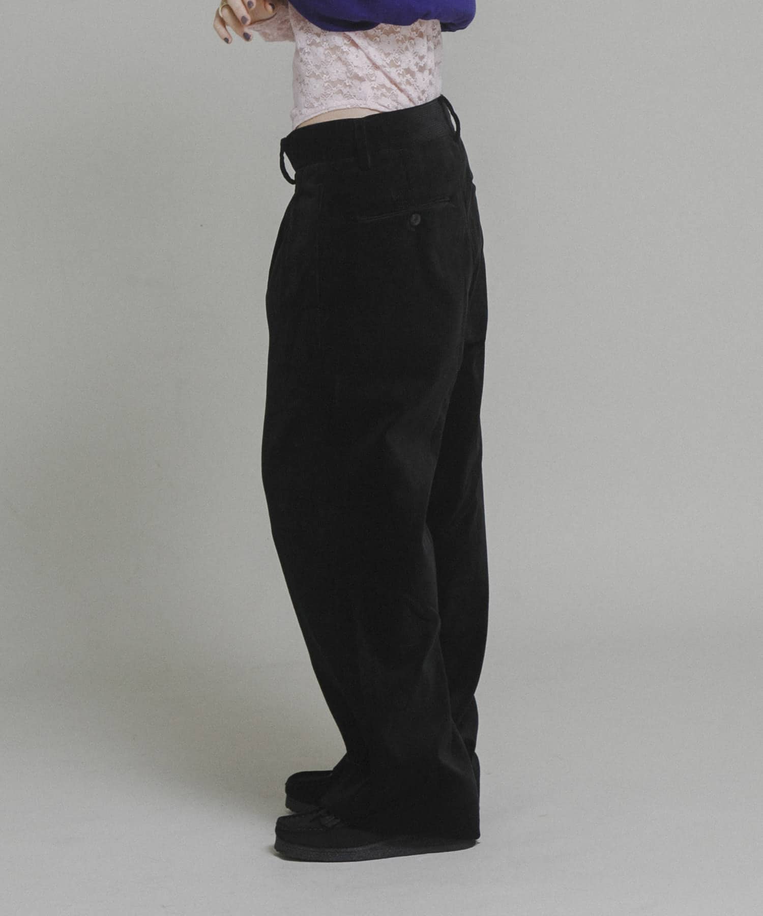 coupronde　corduroy pants BLACK 46