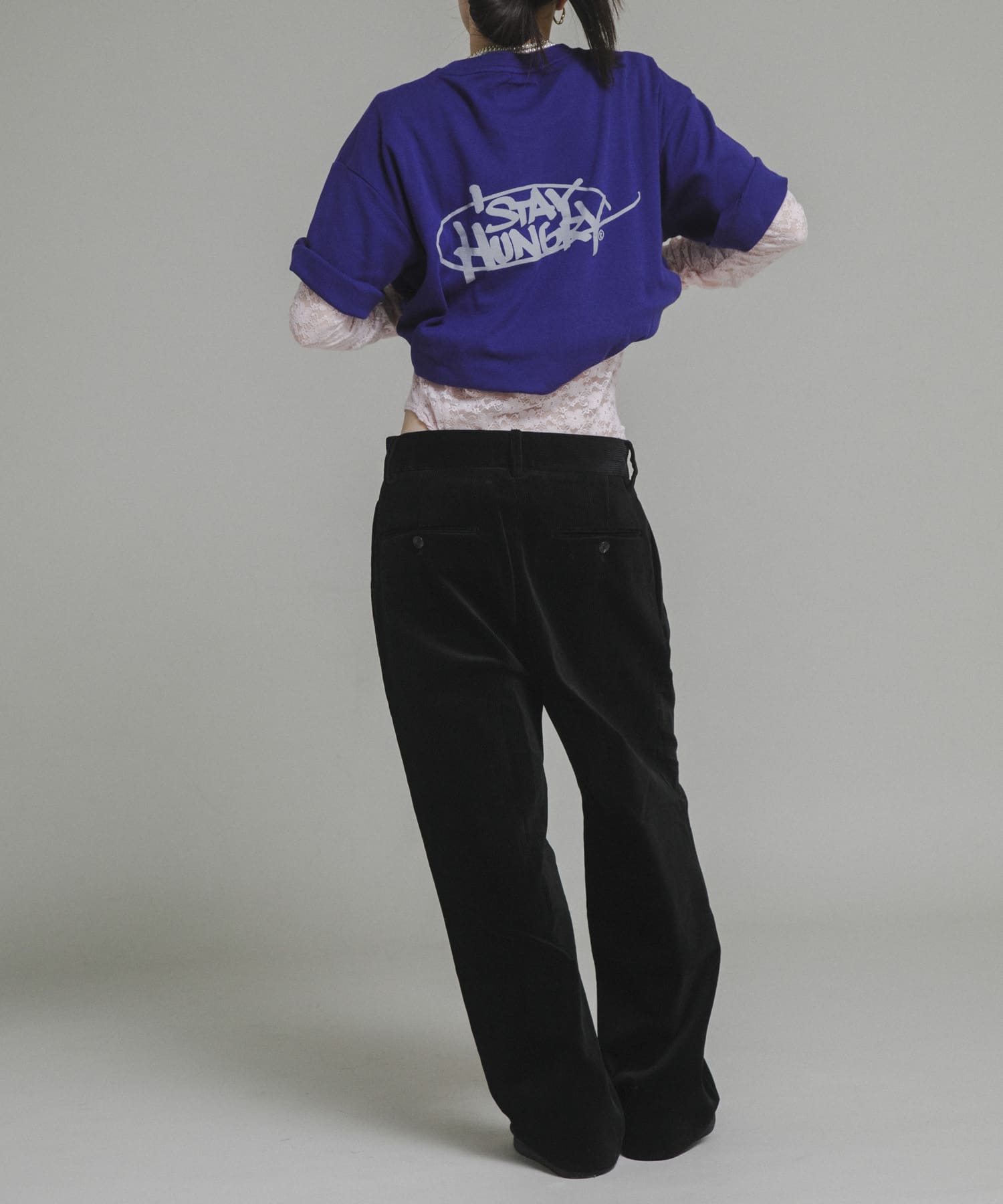 coupronde　corduroy pants BLACK 46