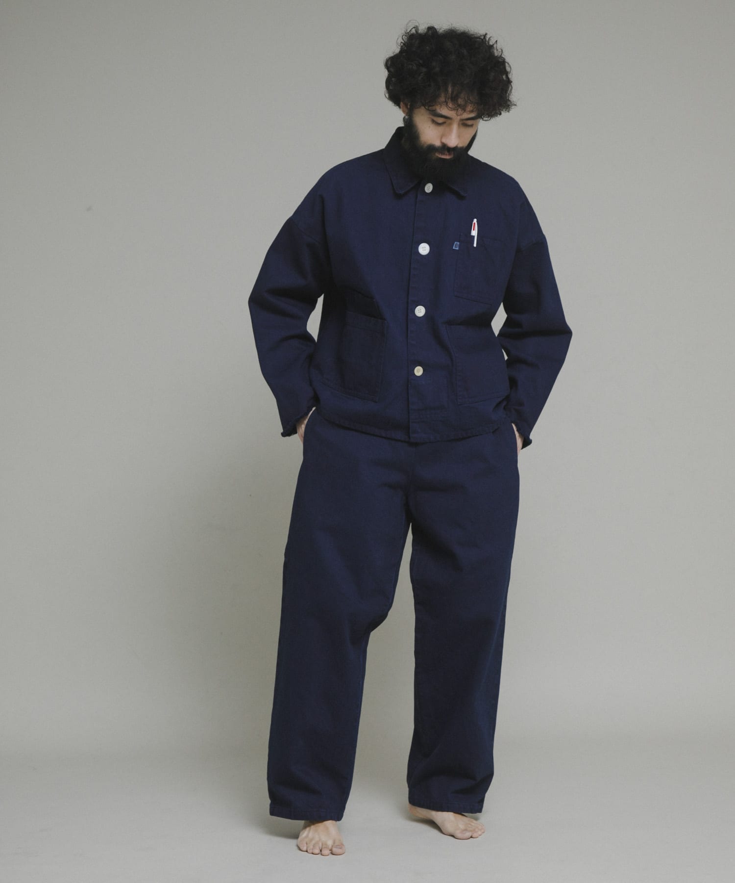 『別注』LOWERCASE×URBS　FACEカバーオール INDIGO M