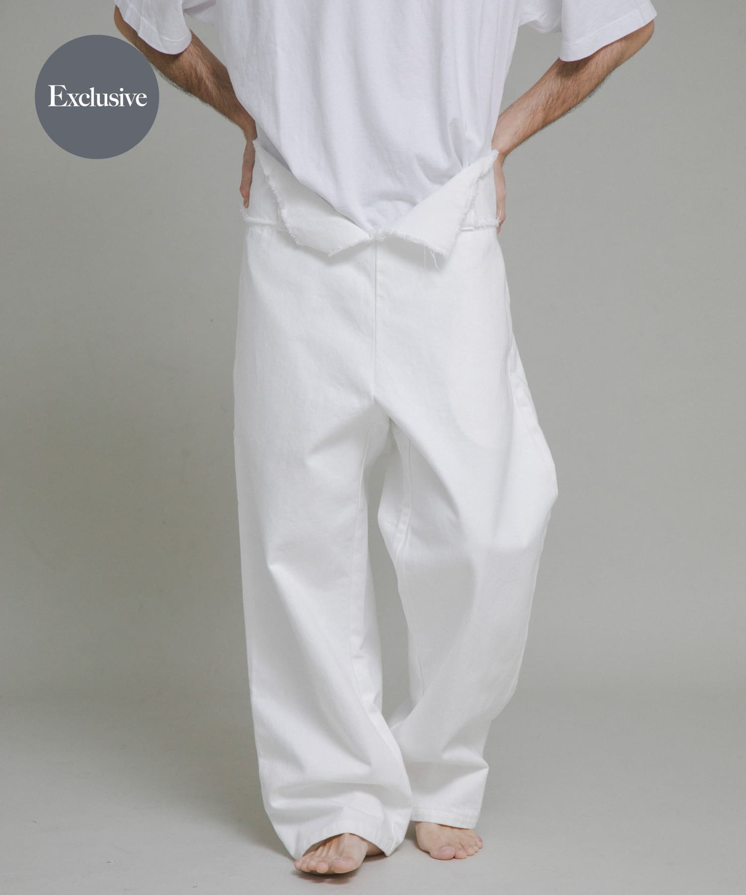 『別注』LOWERCASE×URBS　FACEオーバーパンツ WHITE M