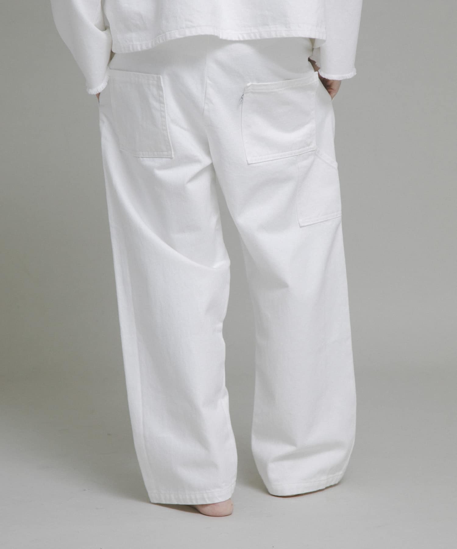 『別注』LOWERCASE×URBS　FACEオーバーパンツ WHITE M