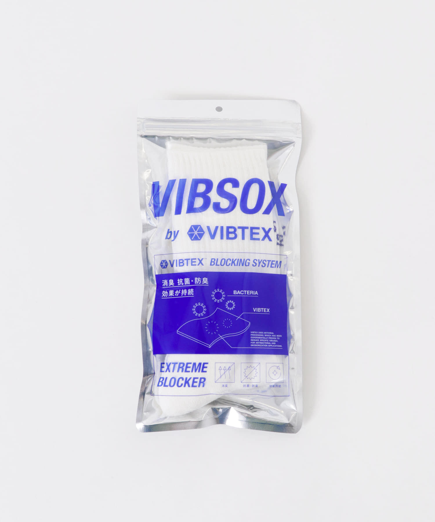 VIBSOX　RIB SOCKS WHITE FREE