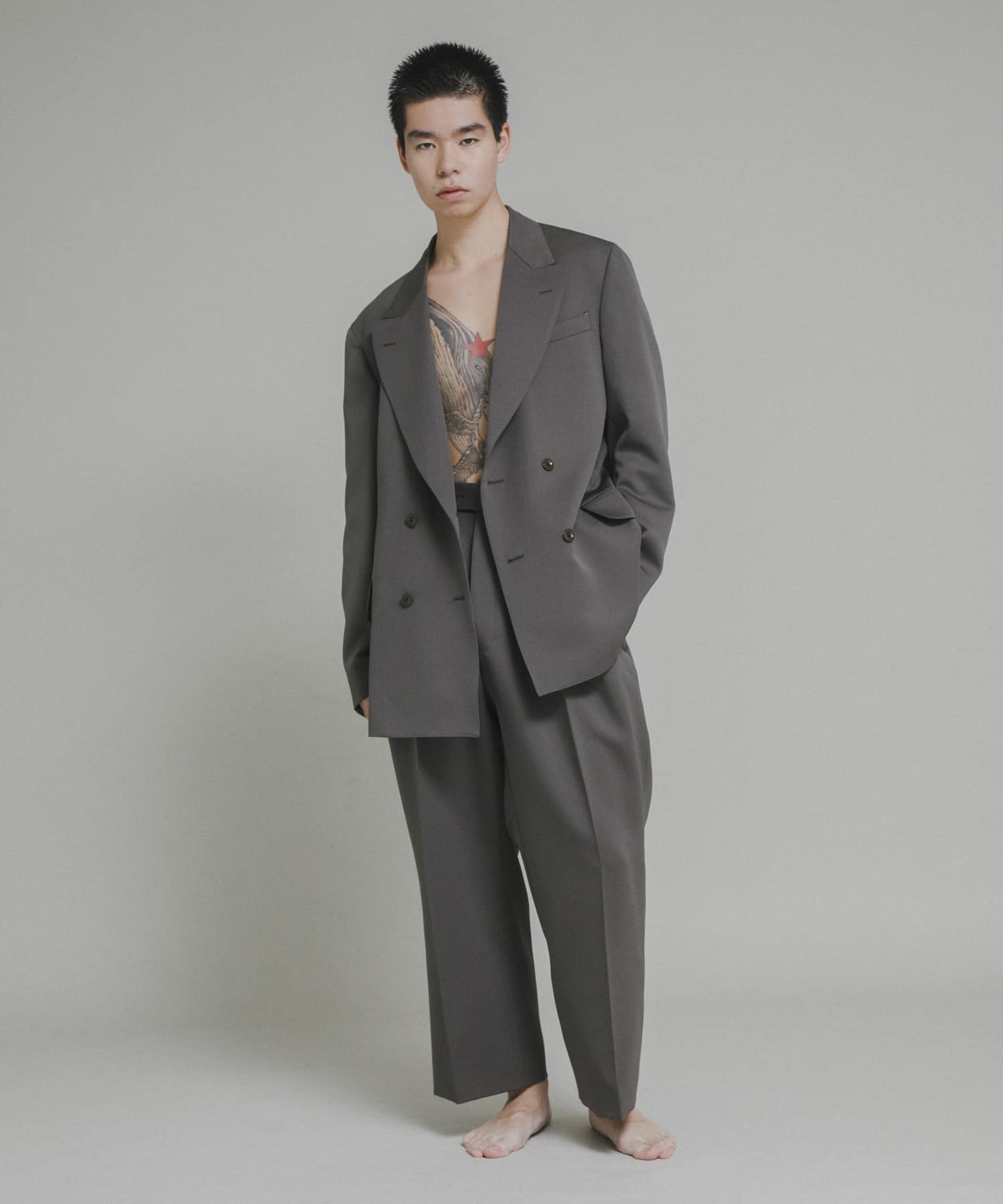 『別注』NEAT×URBS　GRAN-TEX WIDE KHAKI GRAY 44