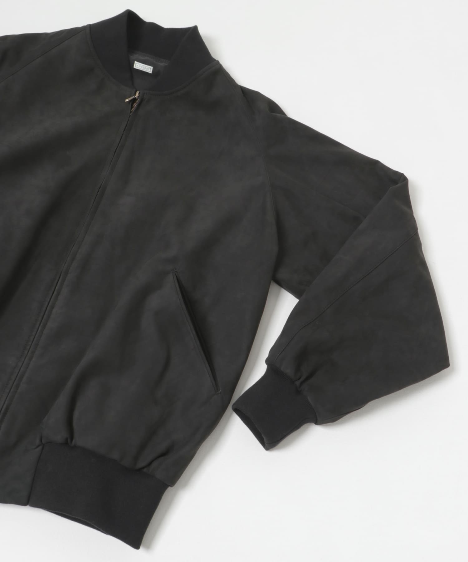 A PRESSE　Nubuck leather Rib Blouson BLACK 2