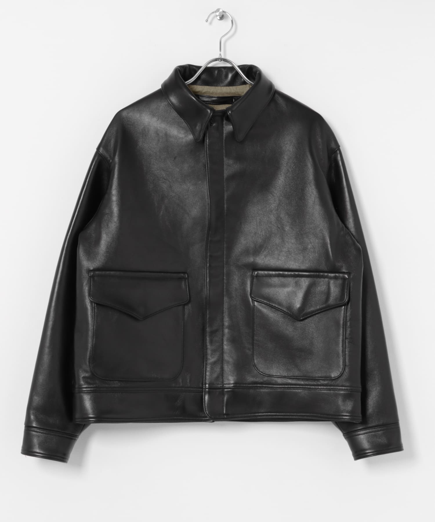 A PRESSE　Type A-2 Leather Flight Jacket BLACK 2