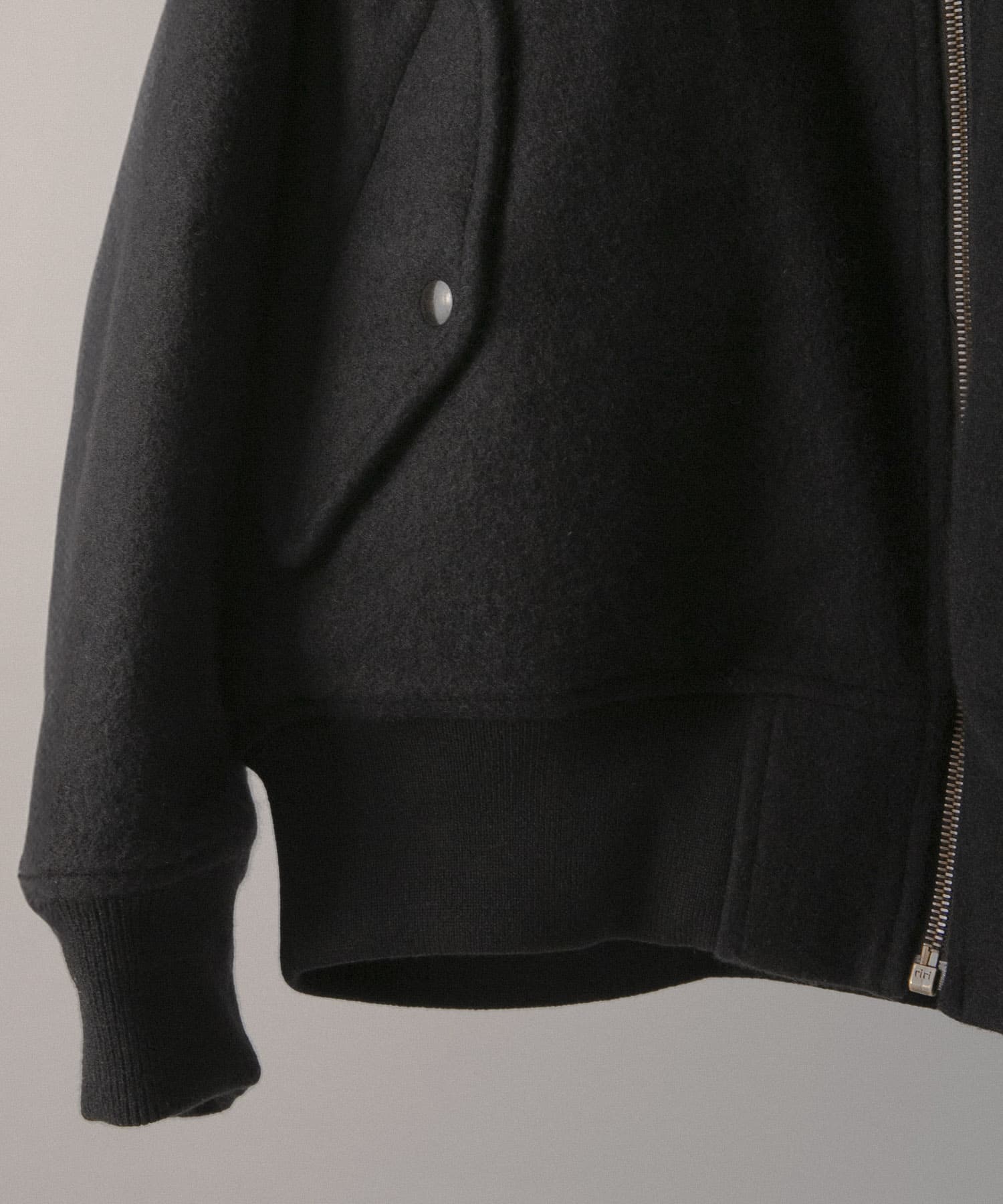 A PRESSE　Cashmere Light Flannel Padding Jacket BLACK 2