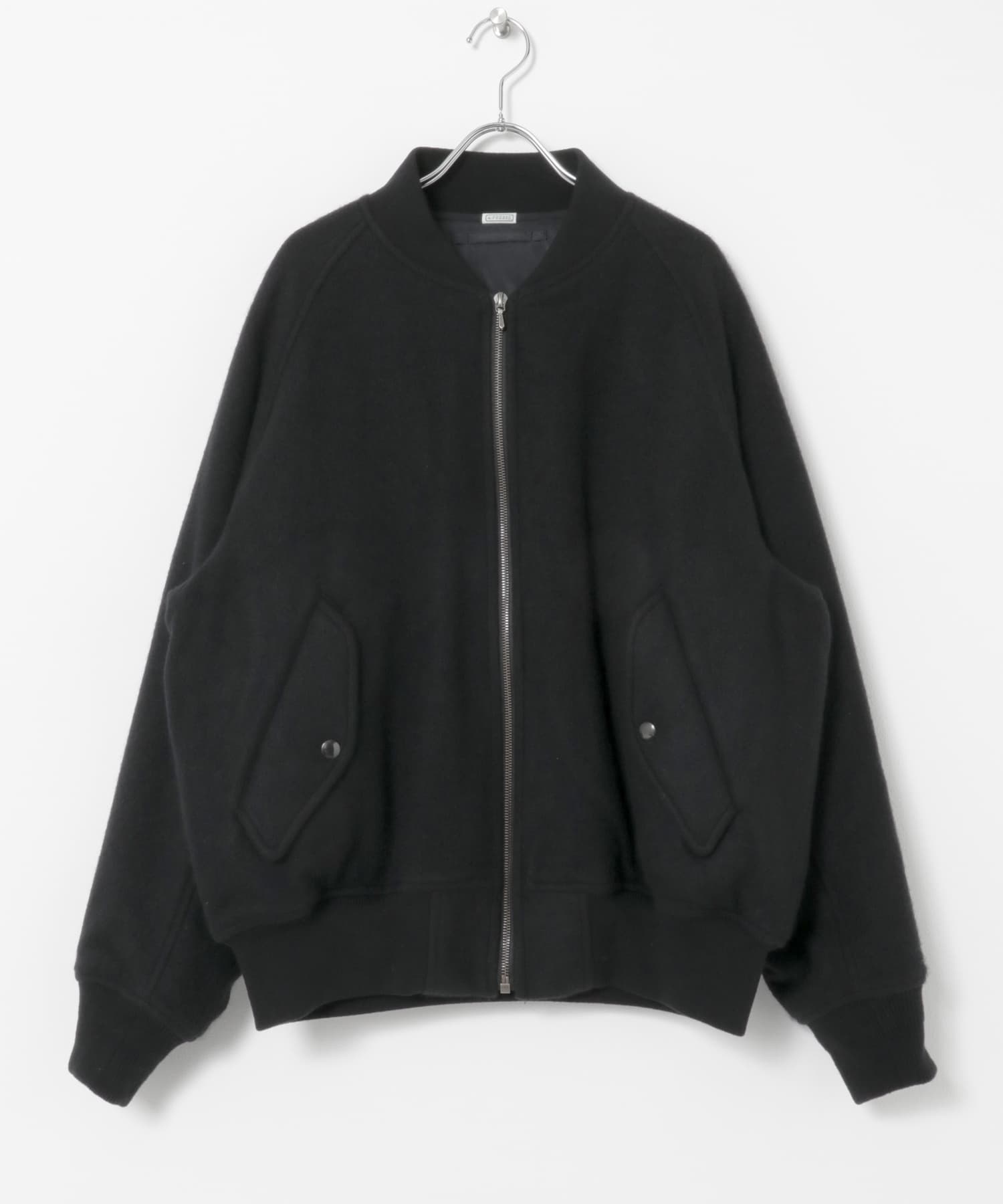 A PRESSE　Cashmere Light Flannel Padding Jacket BLACK 2