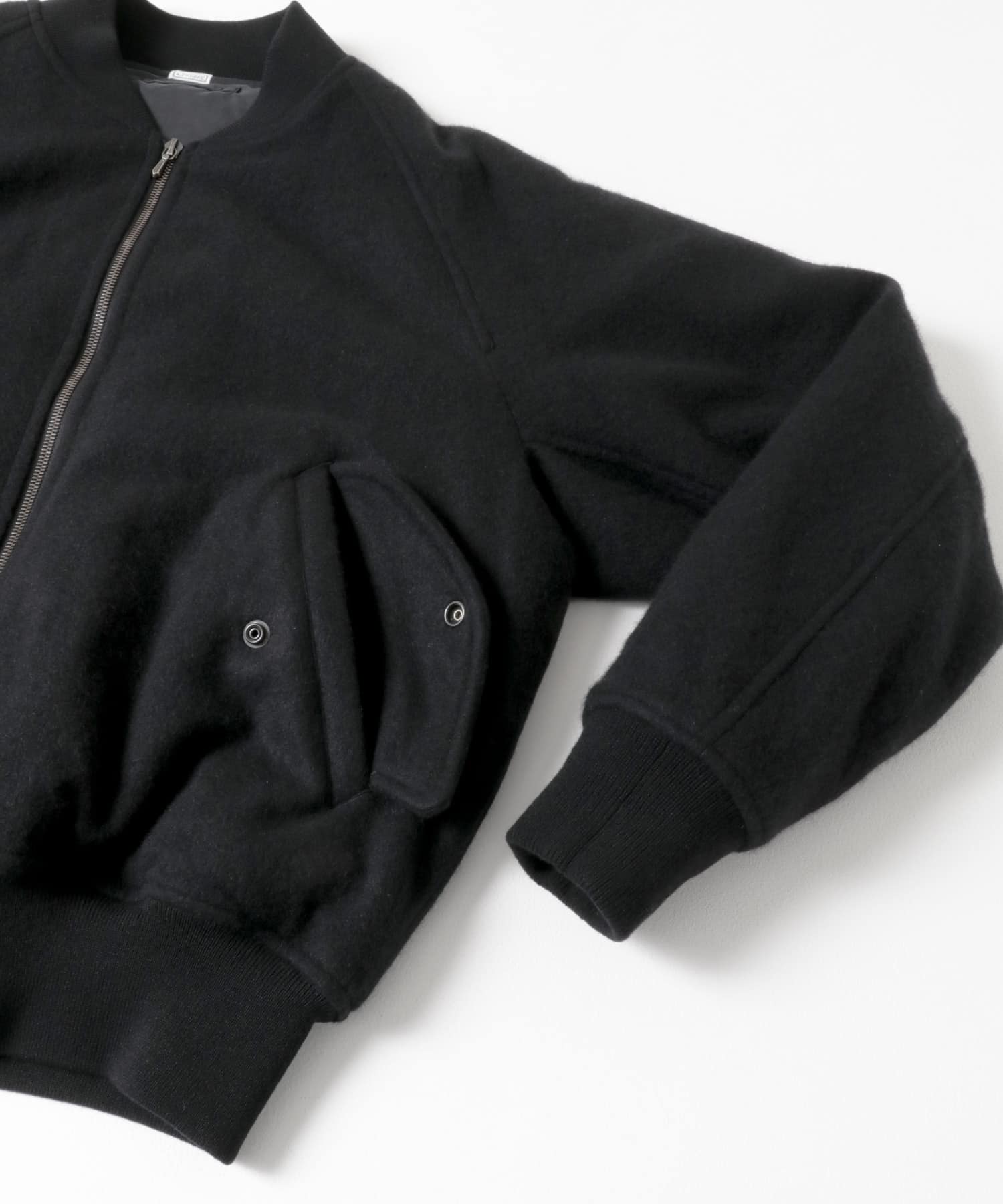 A PRESSE　Cashmere Light Flannel Padding Jacket BLACK 2