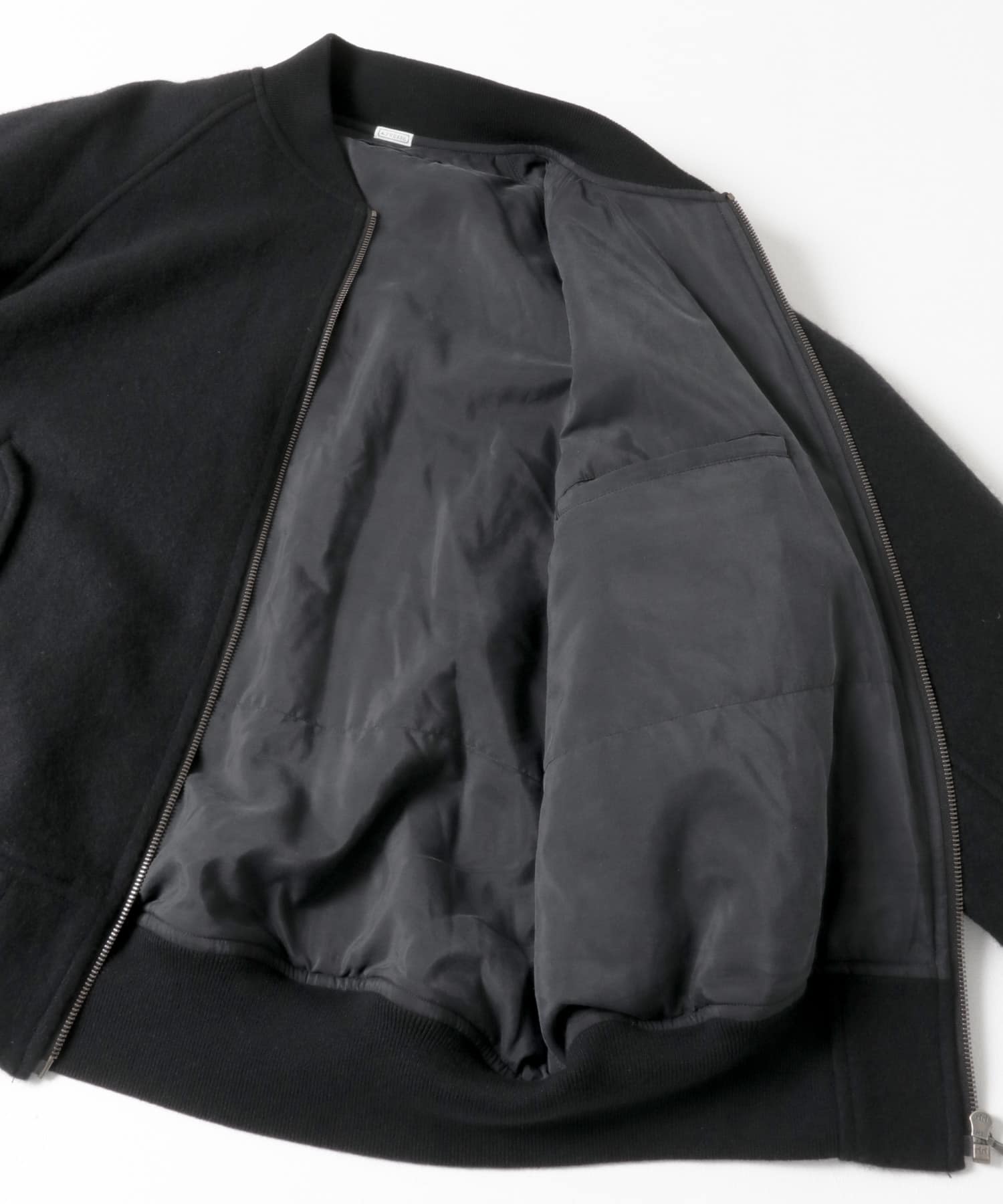 A PRESSE　Cashmere Light Flannel Padding Jacket BLACK 2