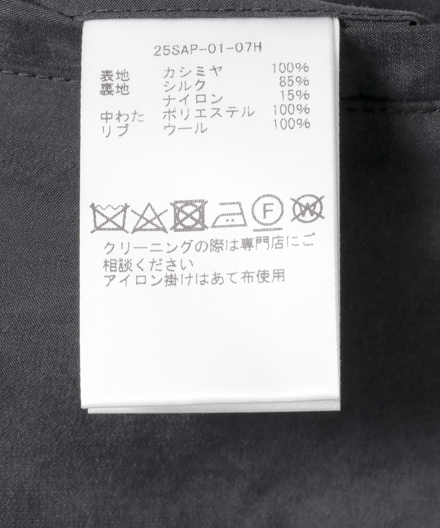 A PRESSE　Cashmere Light Flannel Padding Jacket BLACK 2