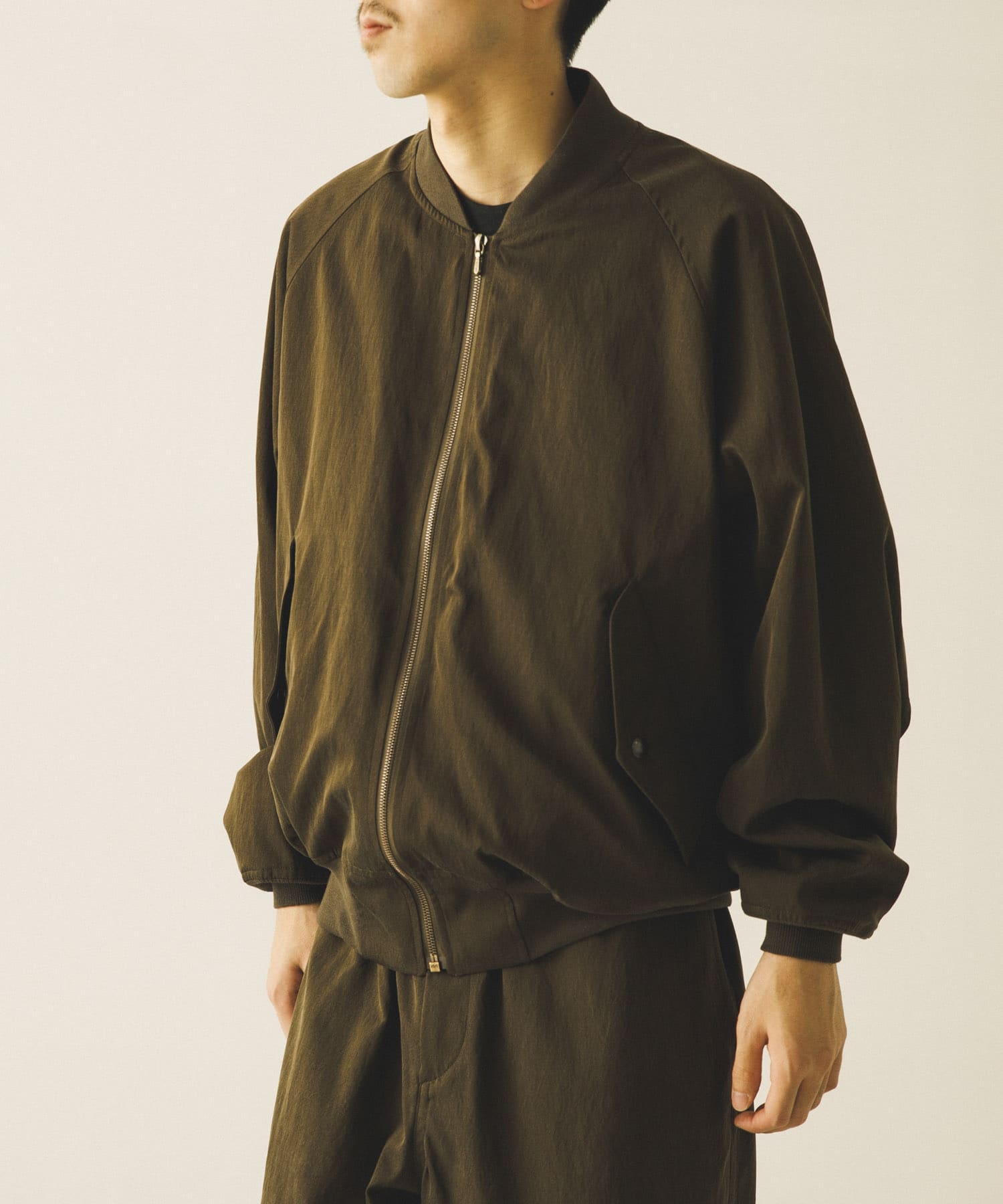 A PRESSE　Silk Padding Jacket KHAKI 2