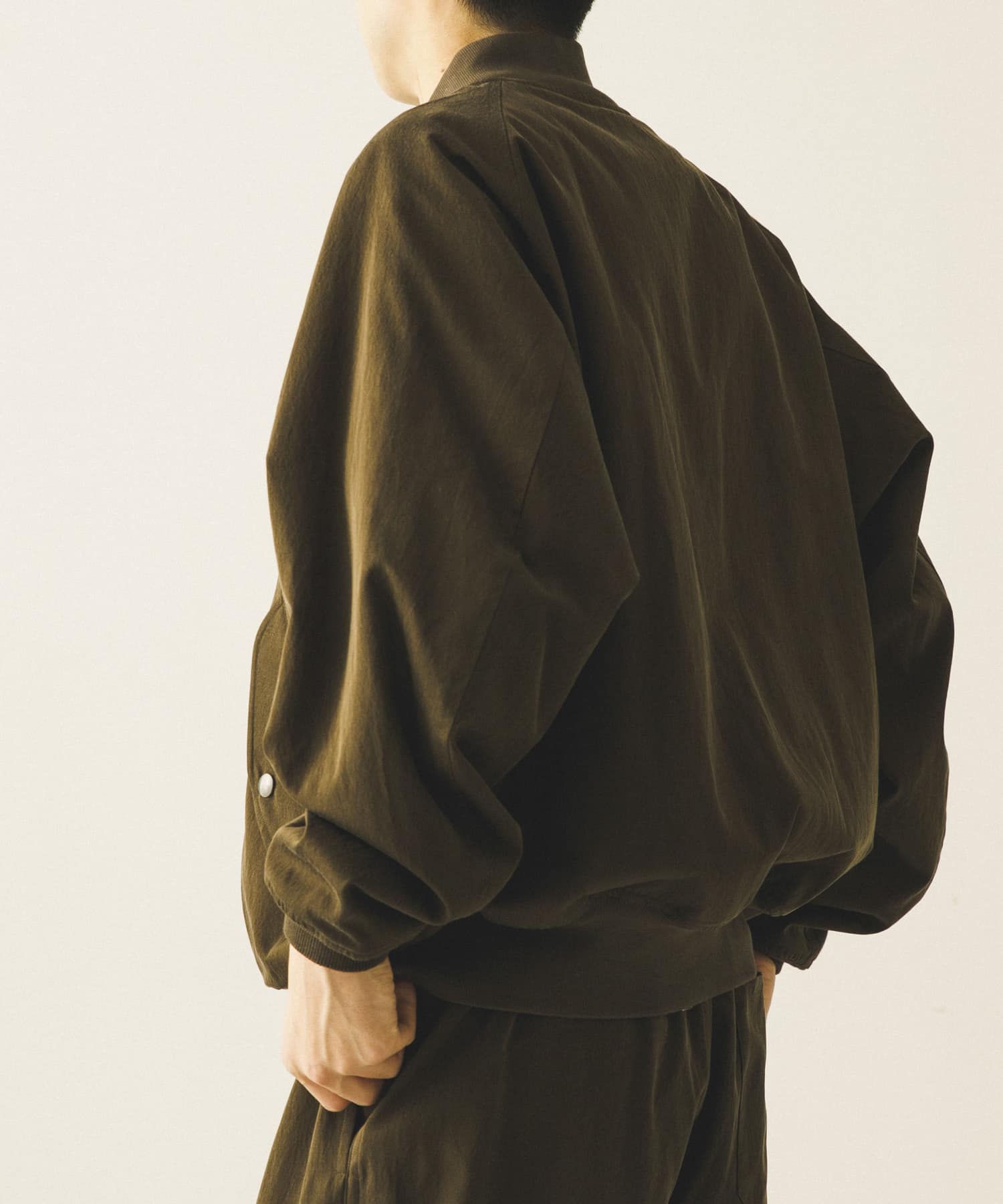 A PRESSE　Silk Padding Jacket KHAKI 2