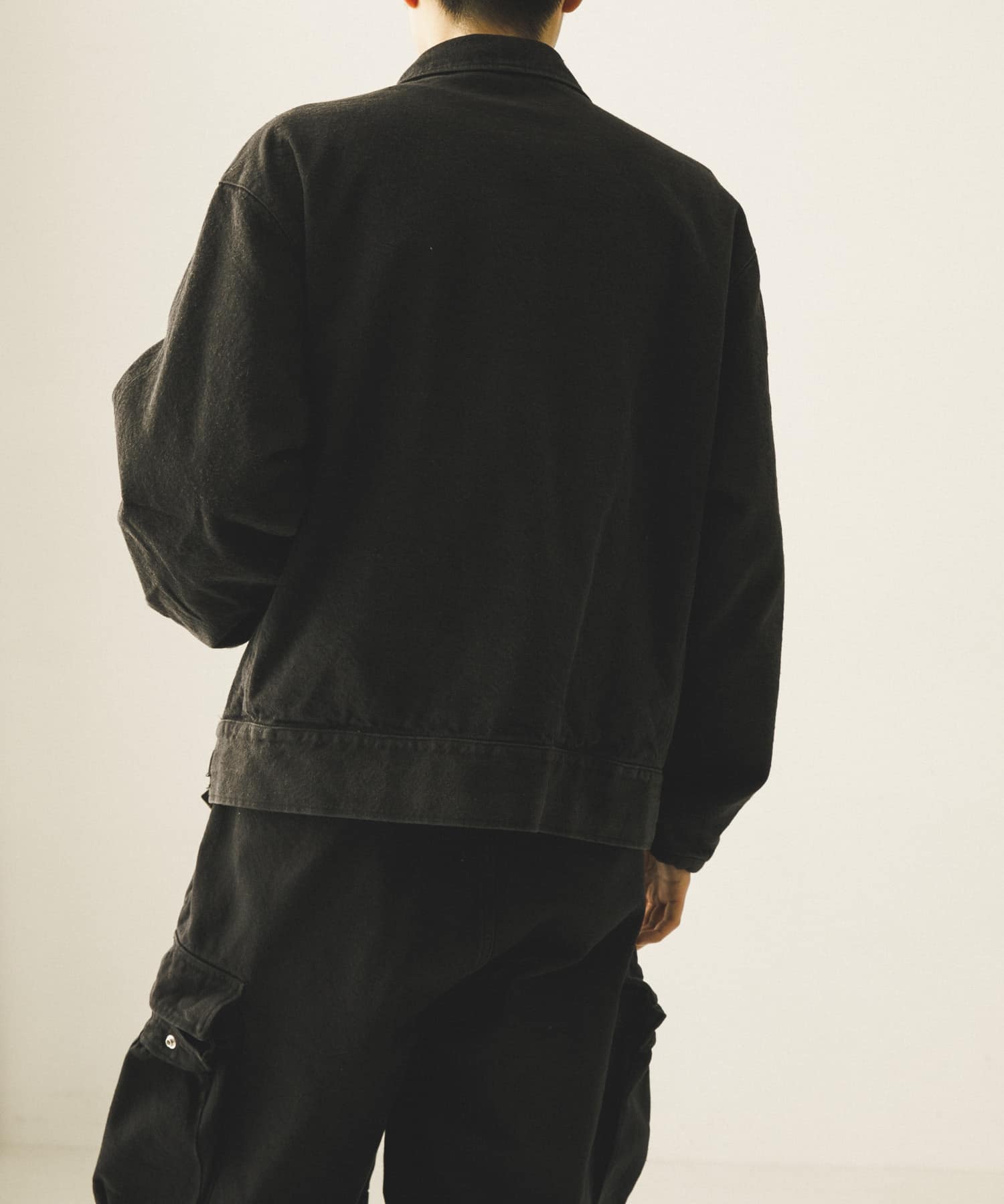 A PRESSE　Silk Nep A-1 Jacket BLACK 2