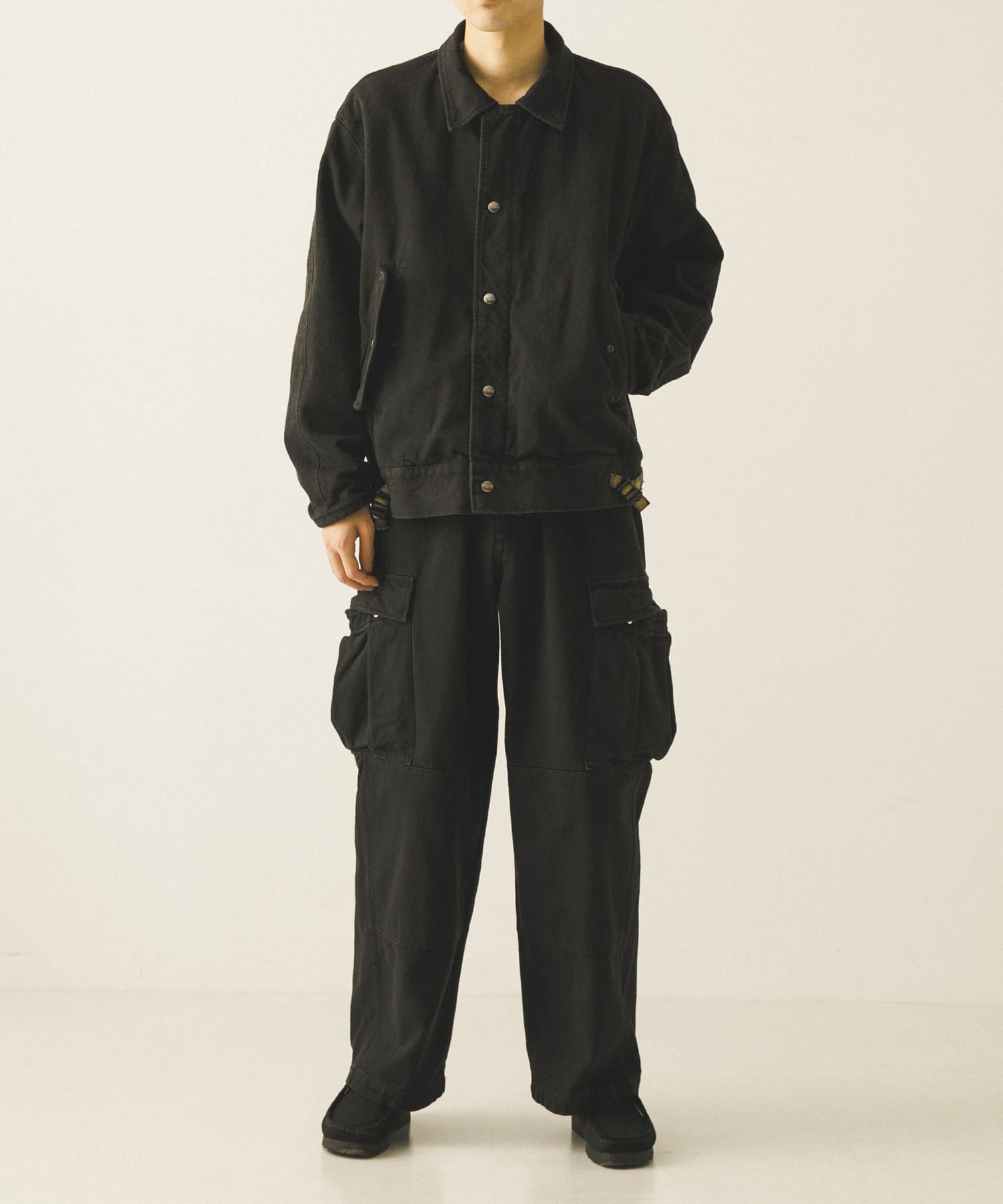 A PRESSE　Silk Nep A-1 Jacket BLACK 2