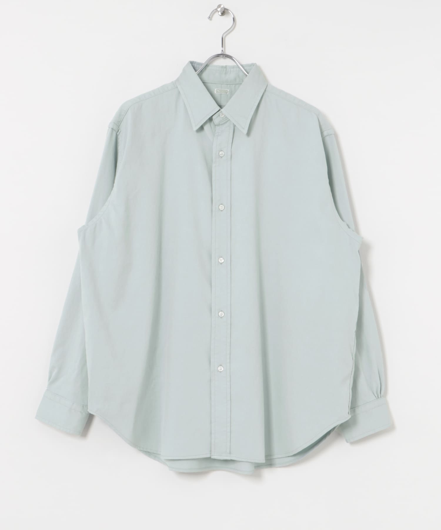 A PRESSE Double Weave Twill Regular Collar Shirt(2 L.GRAY