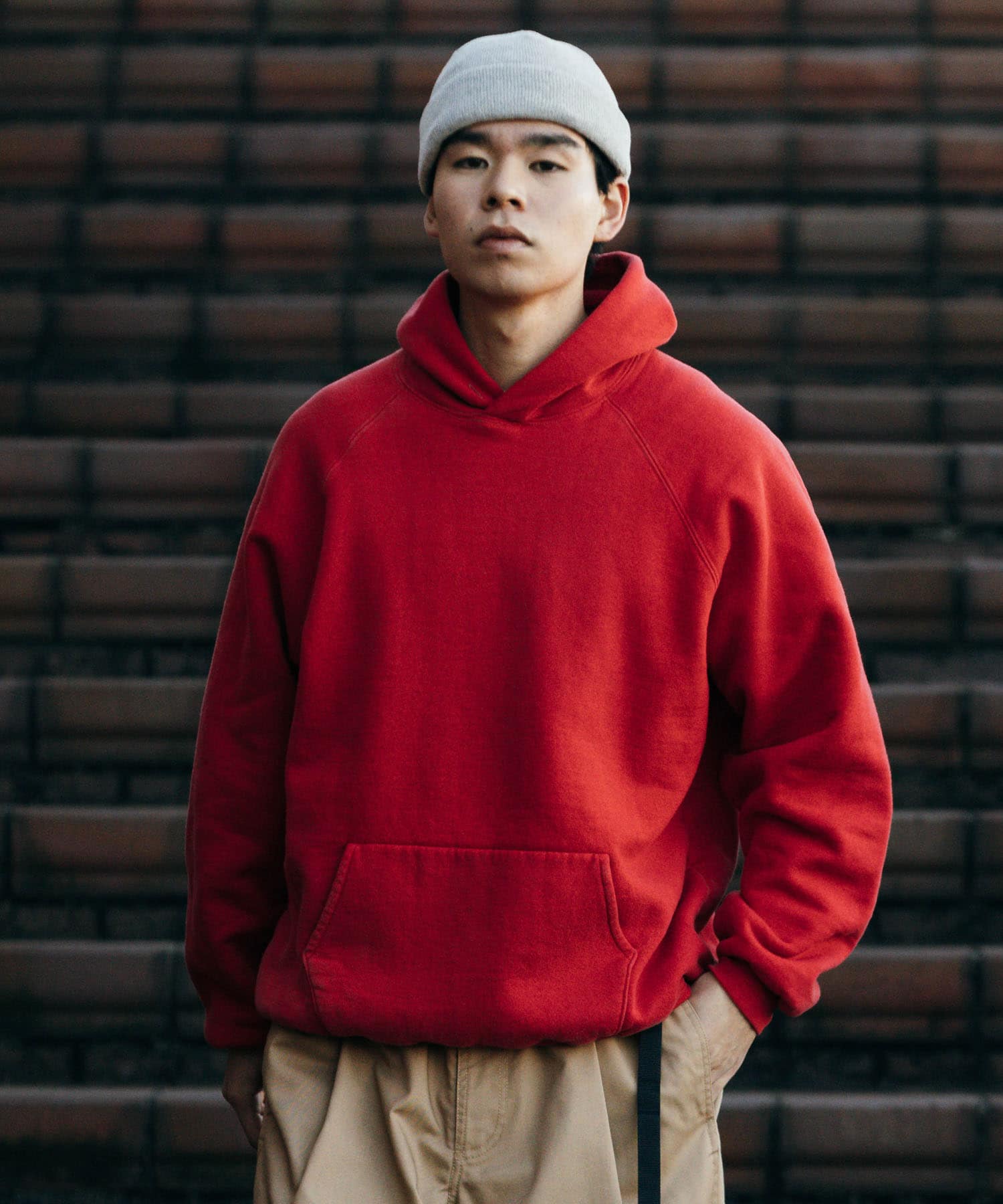 A PRESSE　Vintage Sweat Hoodie RED 2