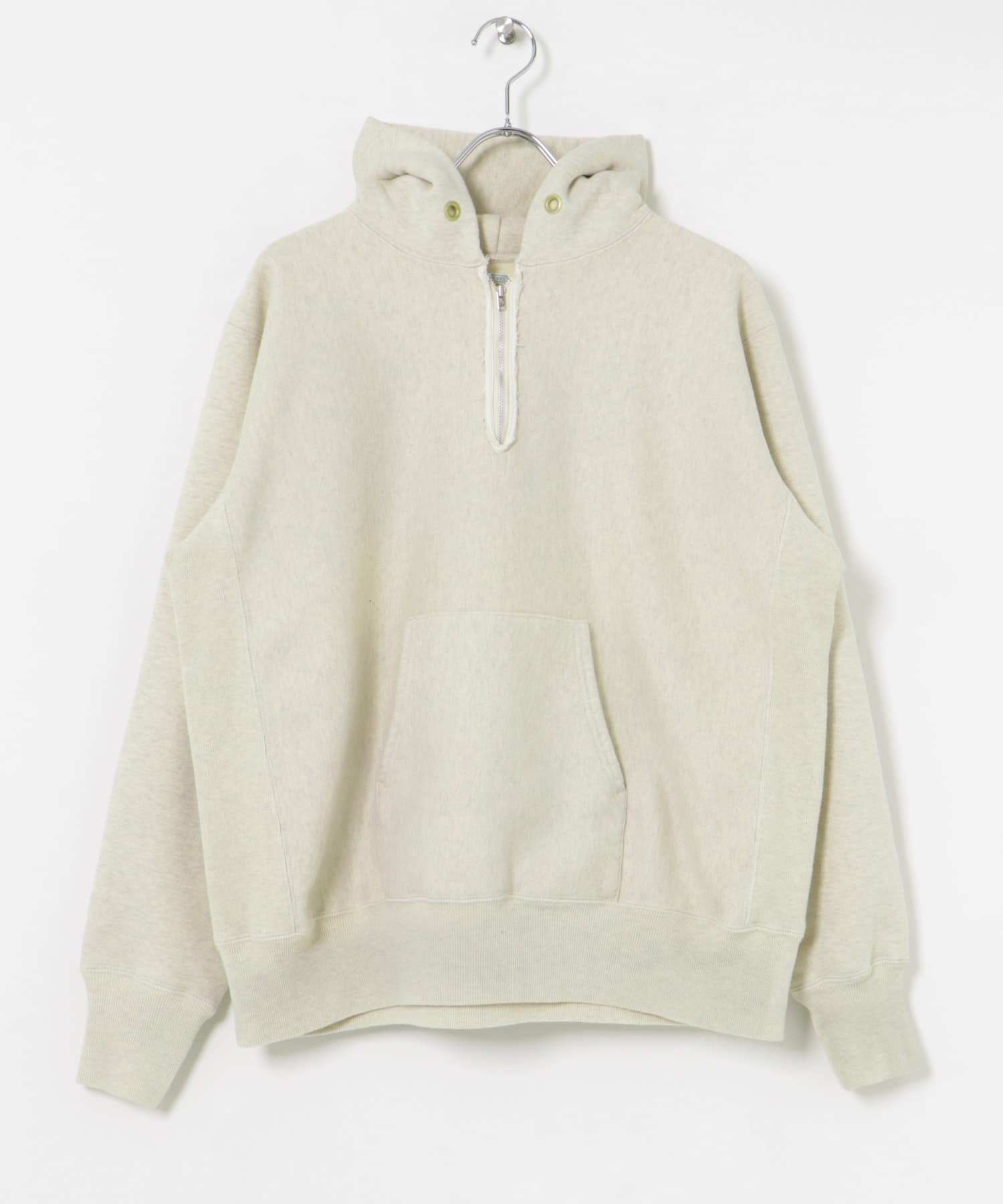 A PRESSE　Vintage Half Zip Sweat Hoodie OATMEAL 2