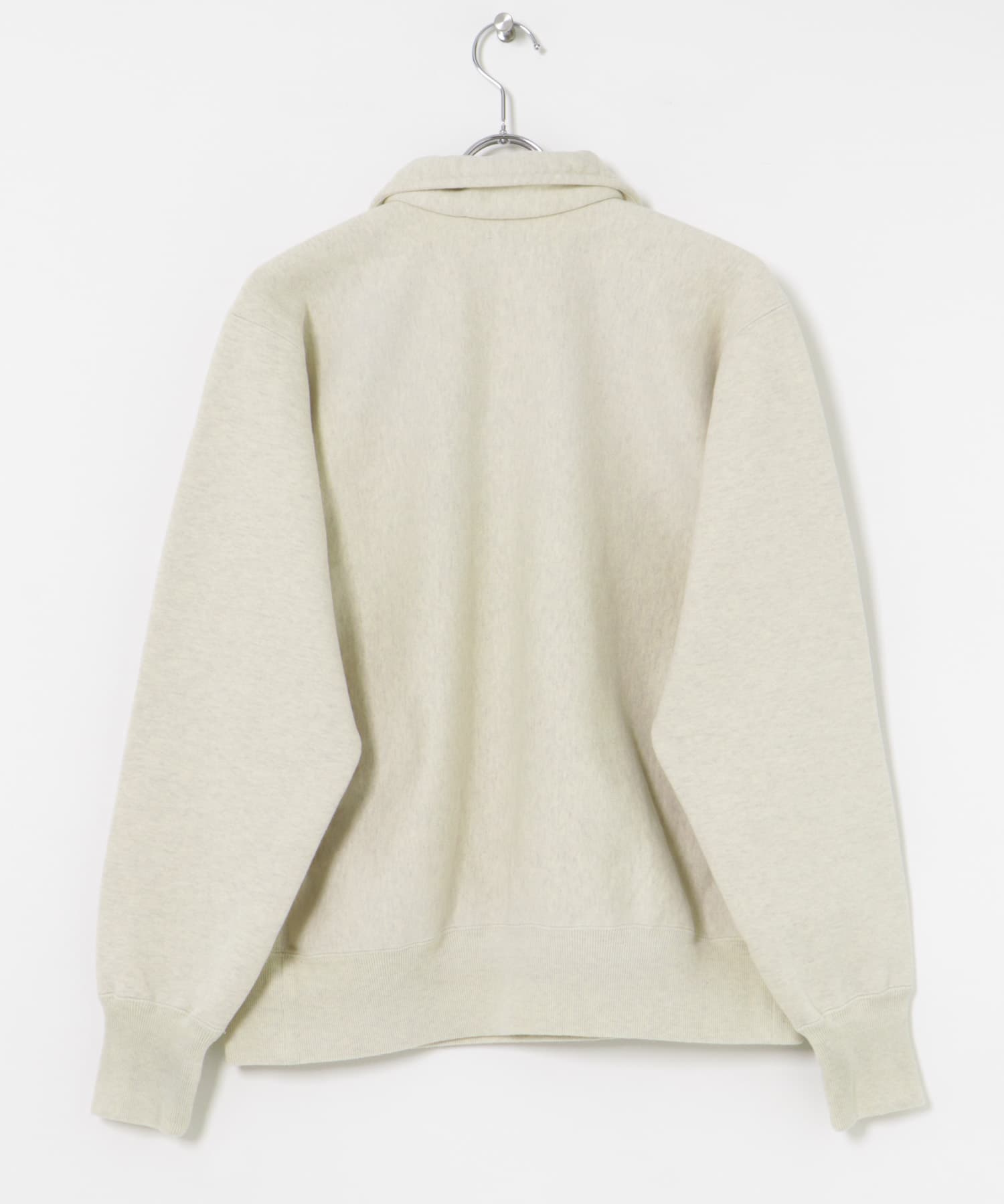 A PRESSE　Vintage Half Zip Sweat Shirt OATMEAL 2
