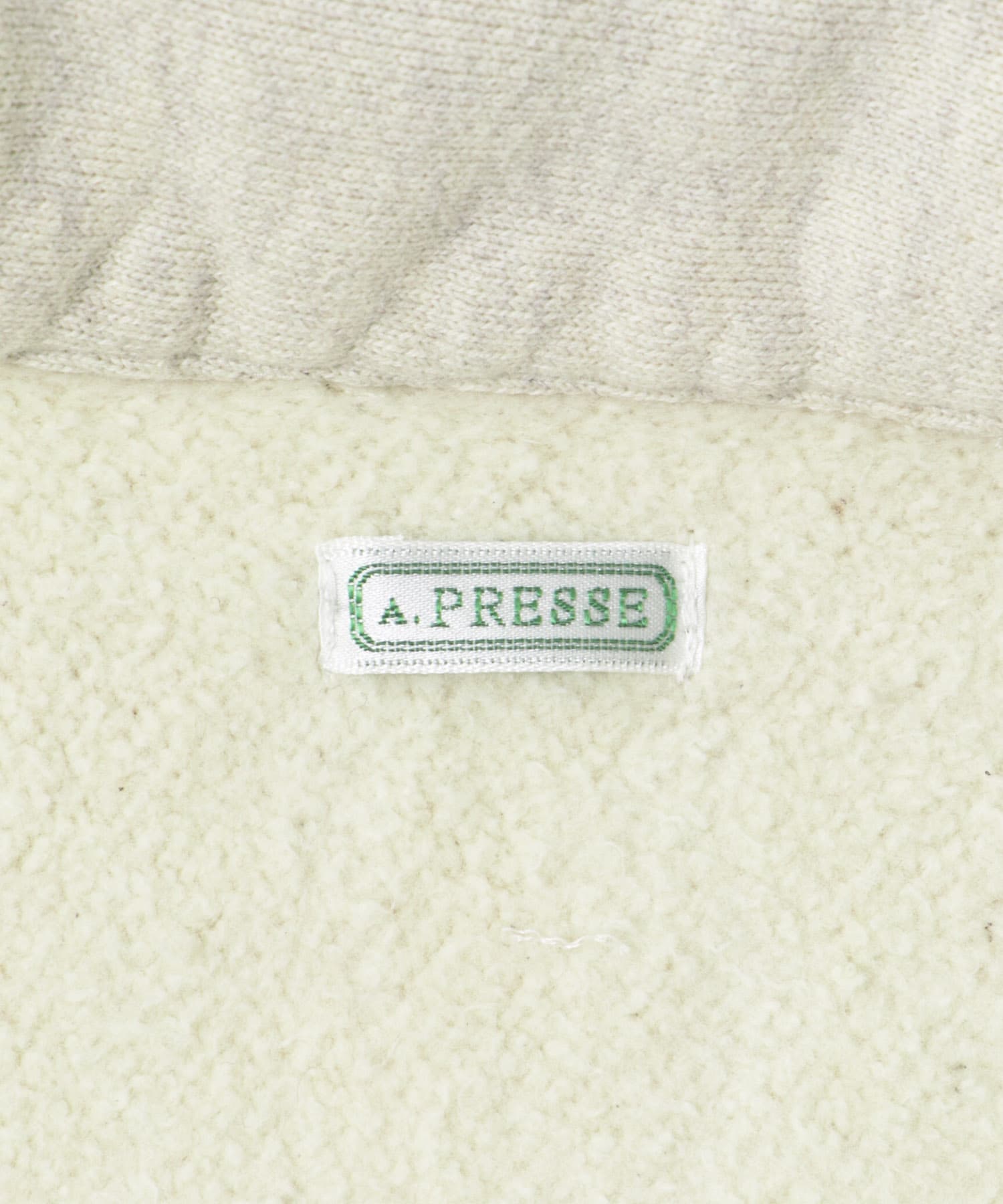 A PRESSE　Vintage Half Zip Sweat Shirt OATMEAL 2