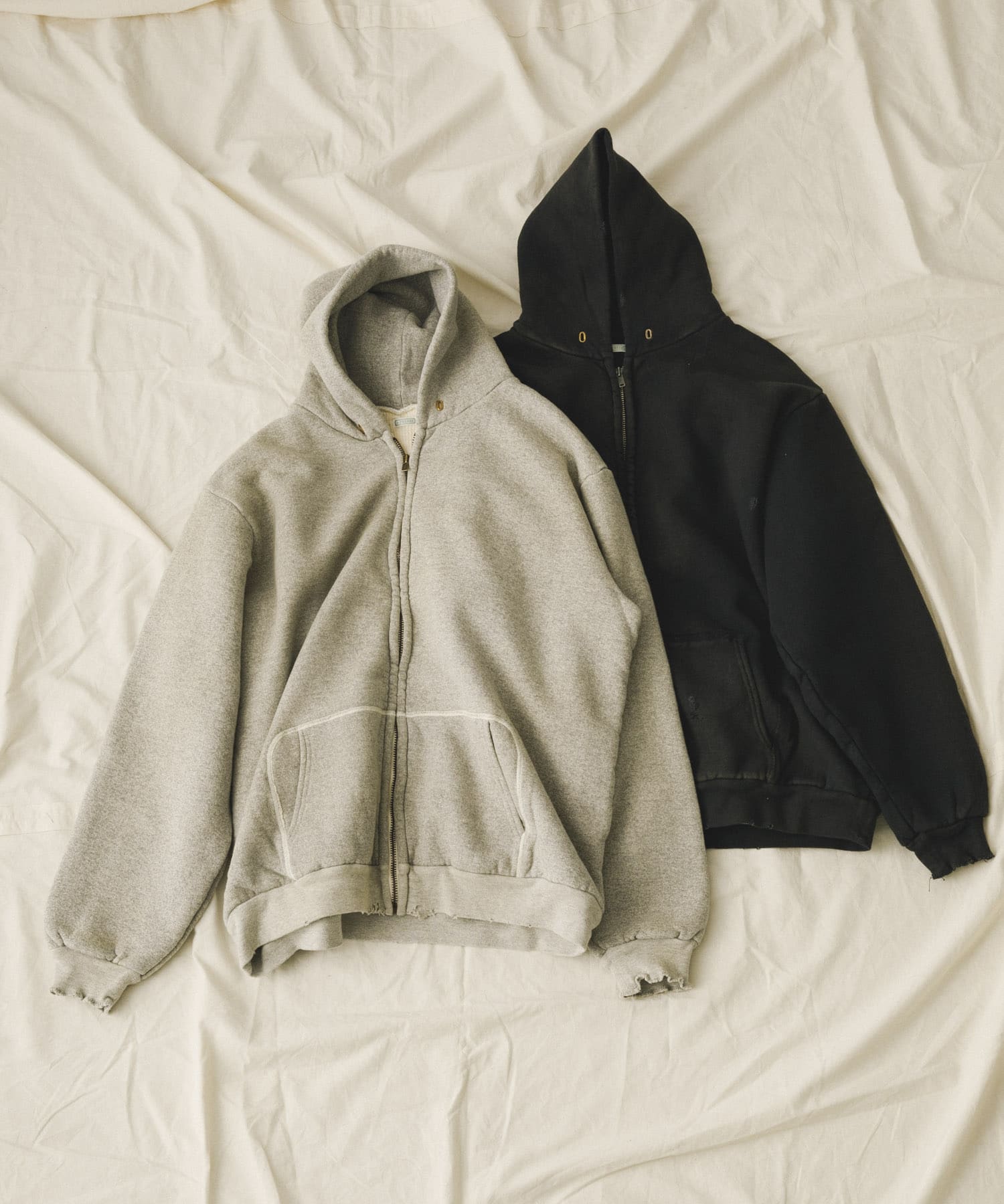 A PRESSE　Vintage Zip Sweat Hoodie GRAY 2