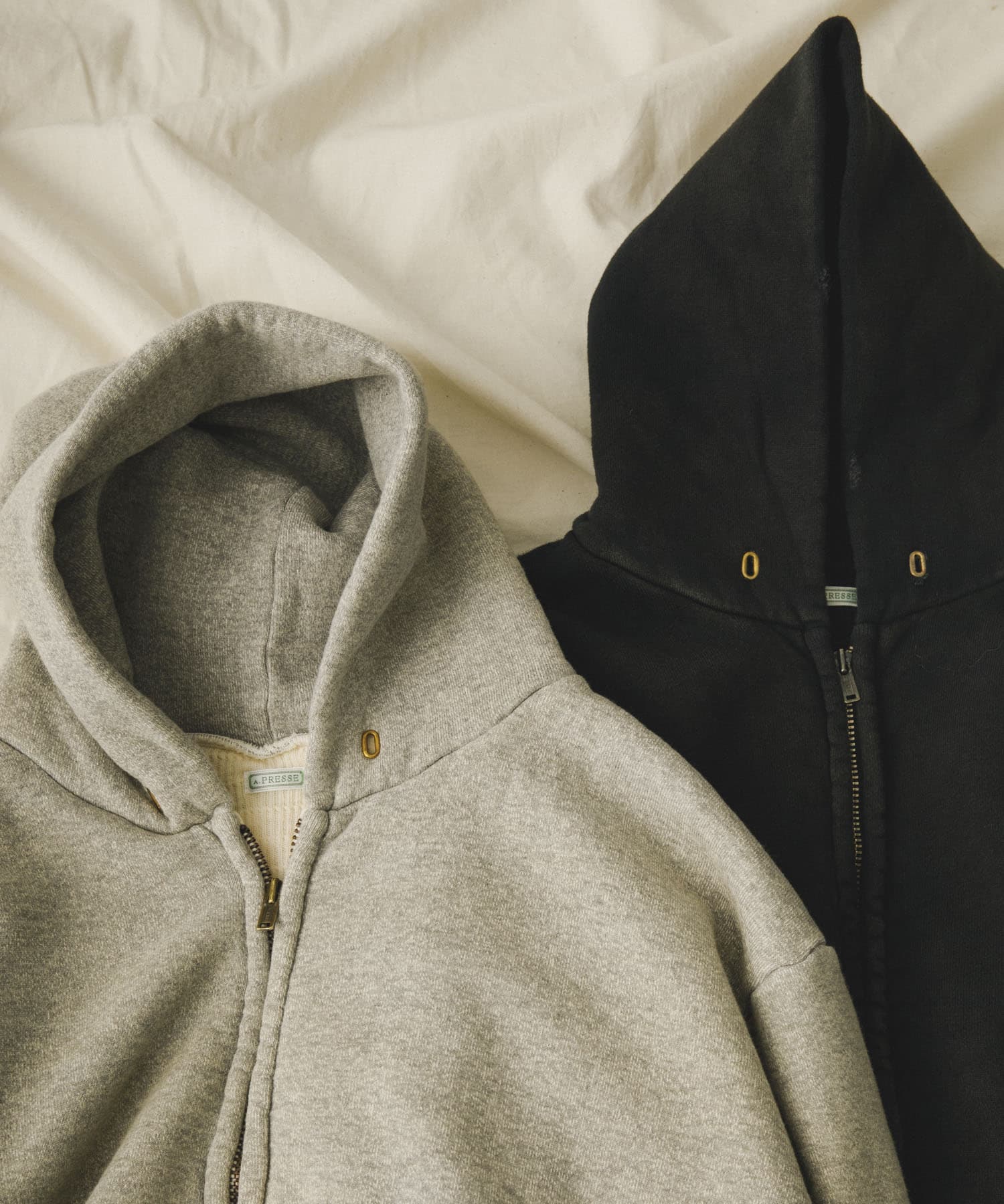 A PRESSE　Vintage Zip Sweat Hoodie GRAY 2