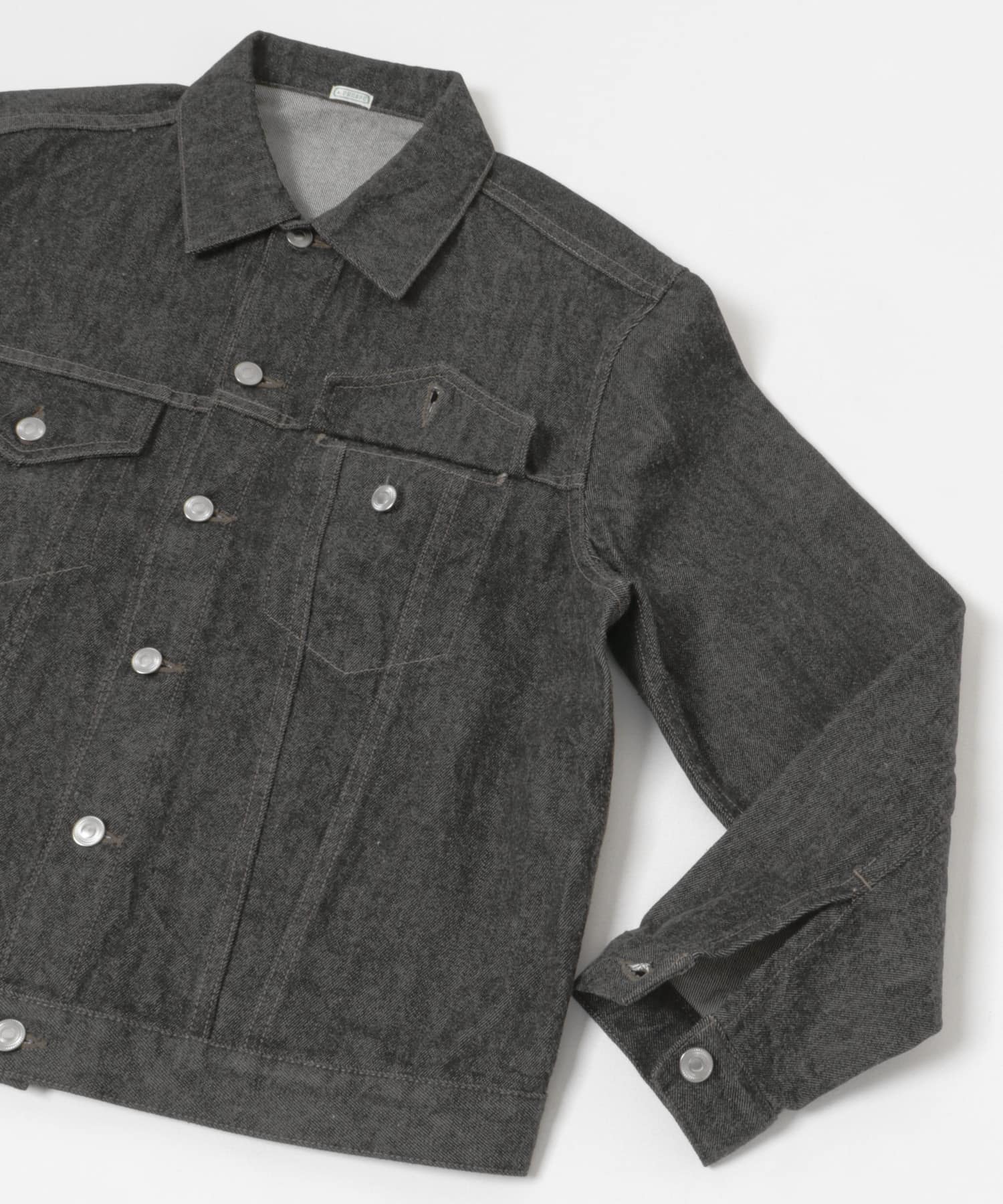 A PRESSE Black Denim Trucker Jacket(46 BLACK): アウター｜URBAN