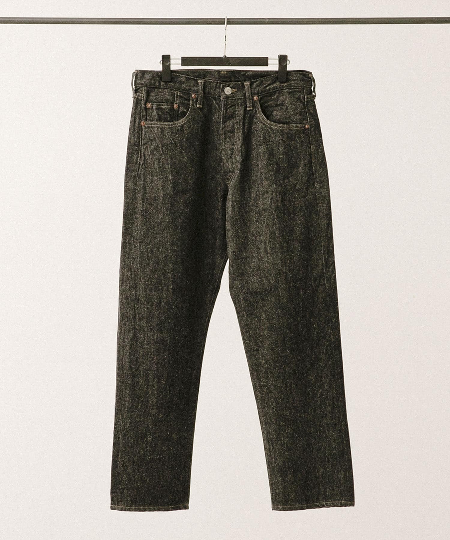 A PRESSE　Black Washed Denim Pants