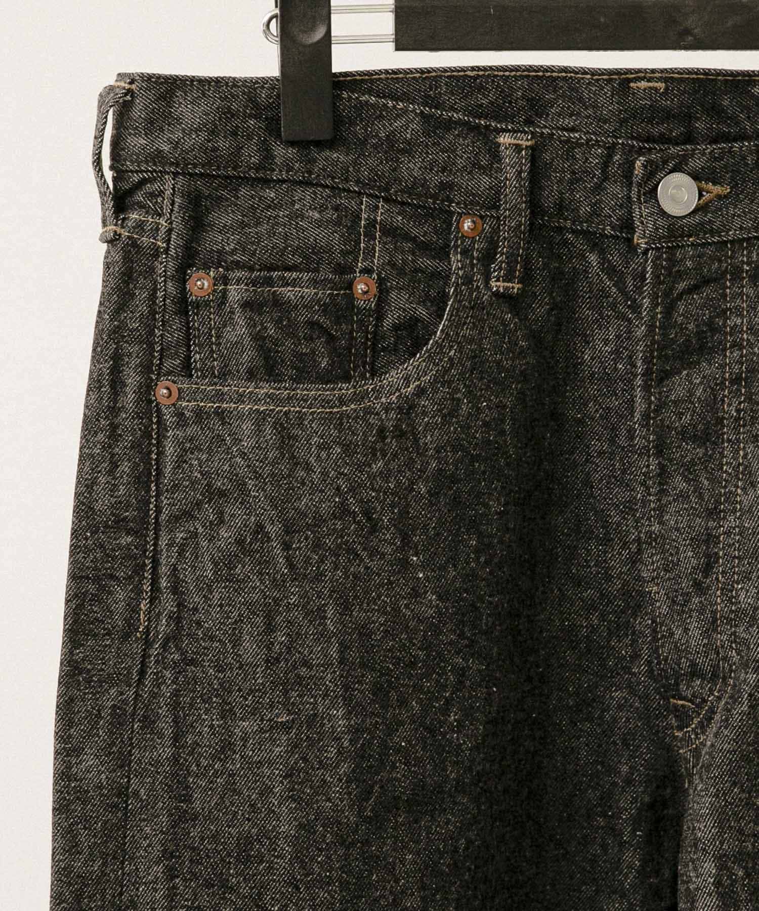 A PRESSE　Black Washed Denim Pants BLACK 30