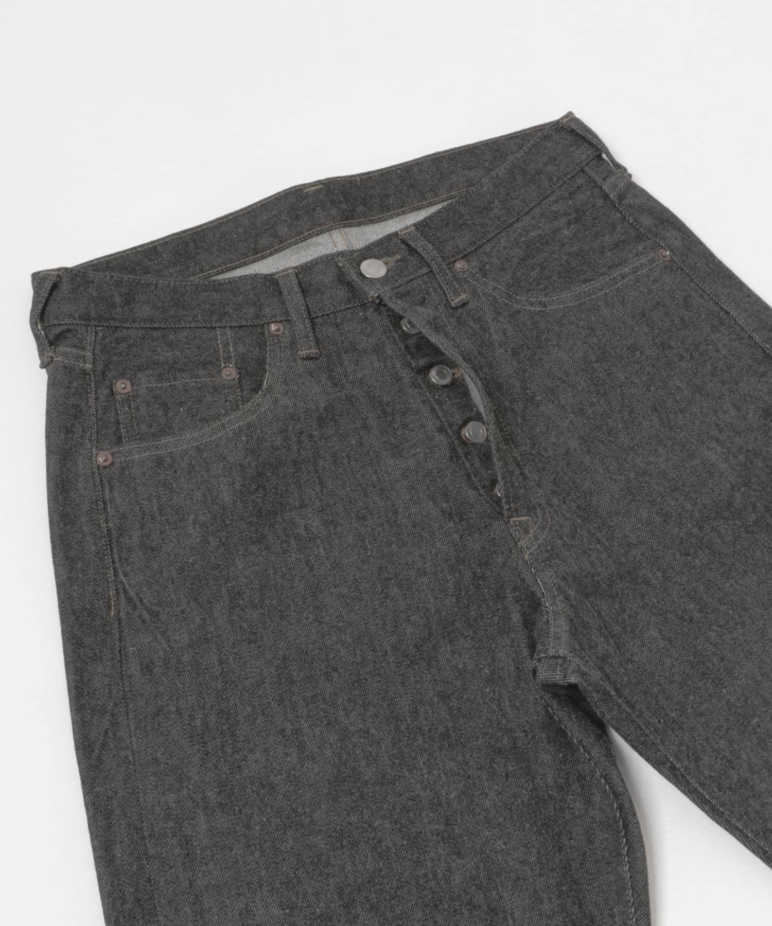A PRESSE　Black Washed Denim Pants BLACK 30