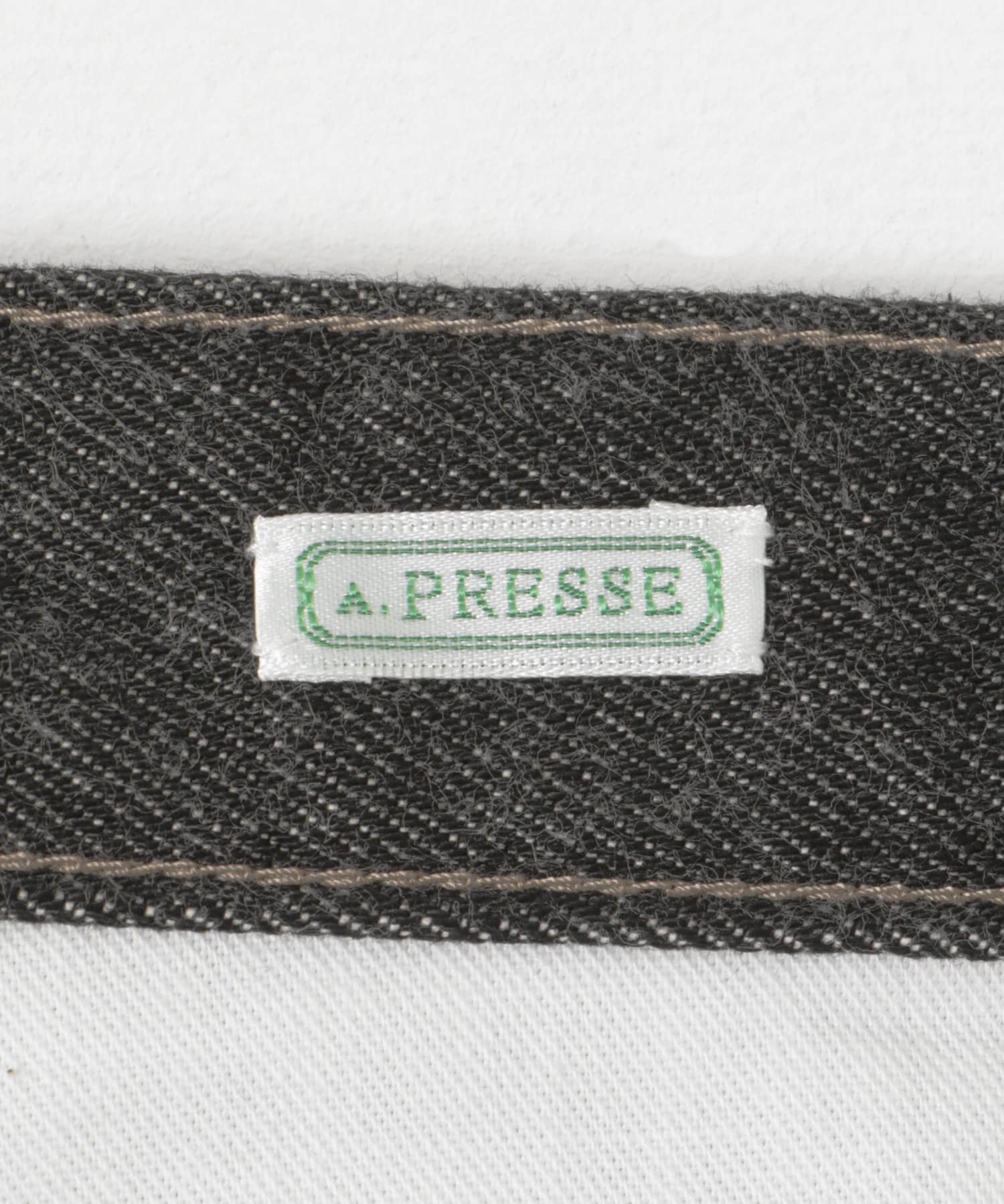 A PRESSE　Black Washed Denim Pants BLACK 30