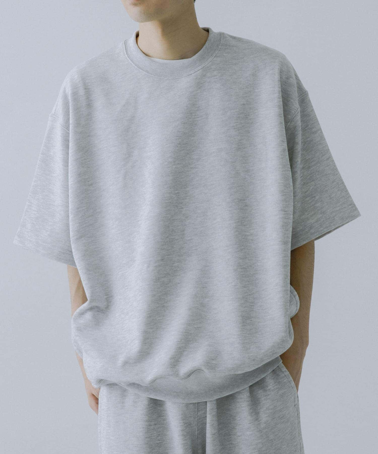 DAIWA PIER39　TECH SWEAT CREW S/S TOP GRAY S
