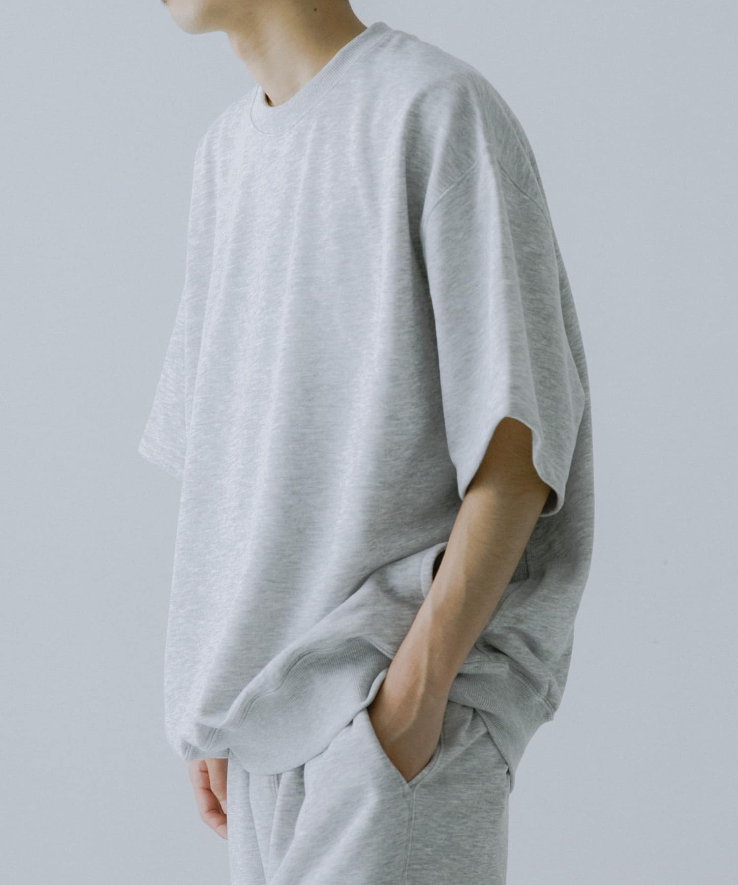 DAIWA PIER39　TECH SWEAT CREW S/S TOP GRAY S