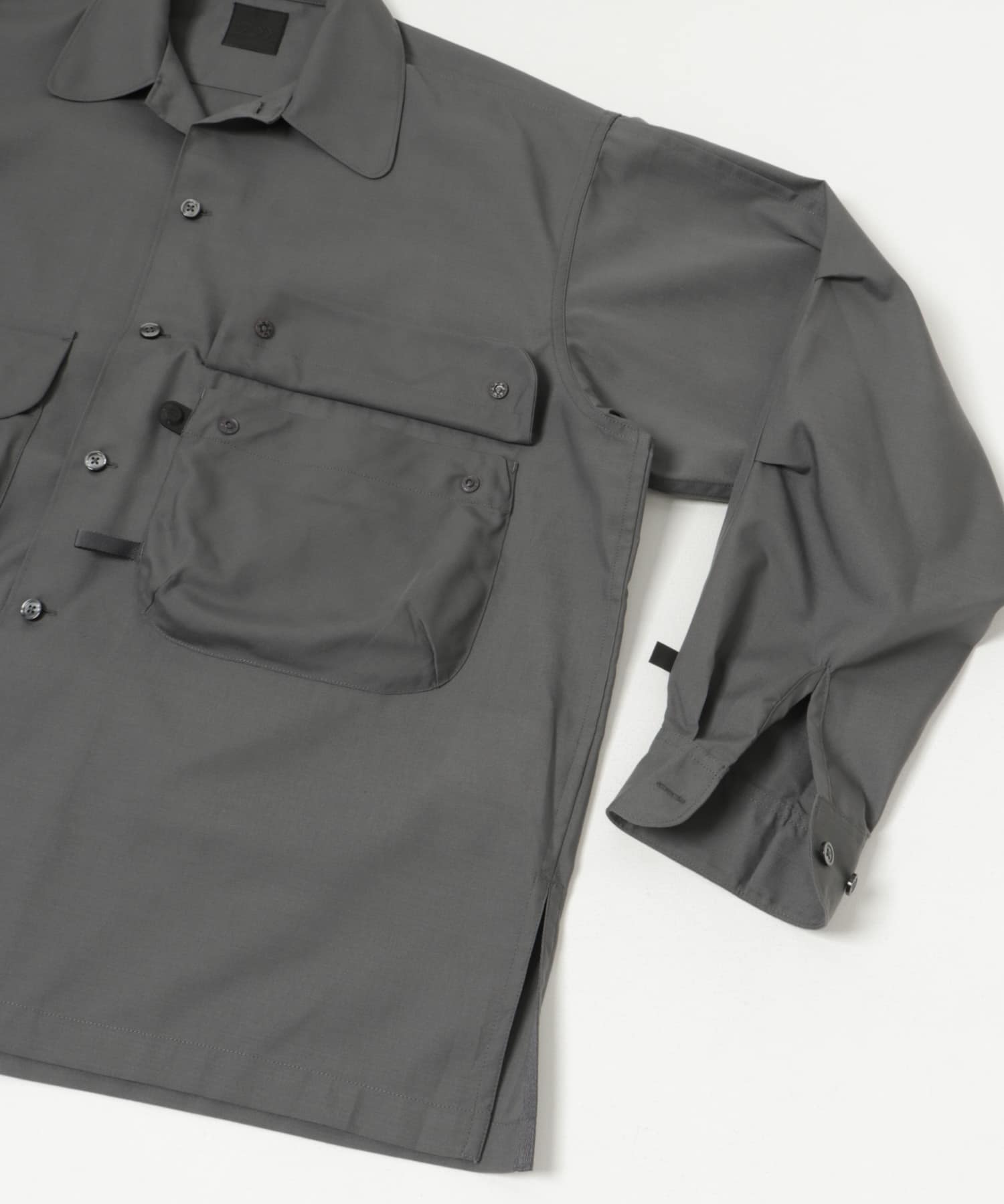 DAIWA PIER39　SPORTS OPEN COLLAR SHIRT L/S CHARCOAL S