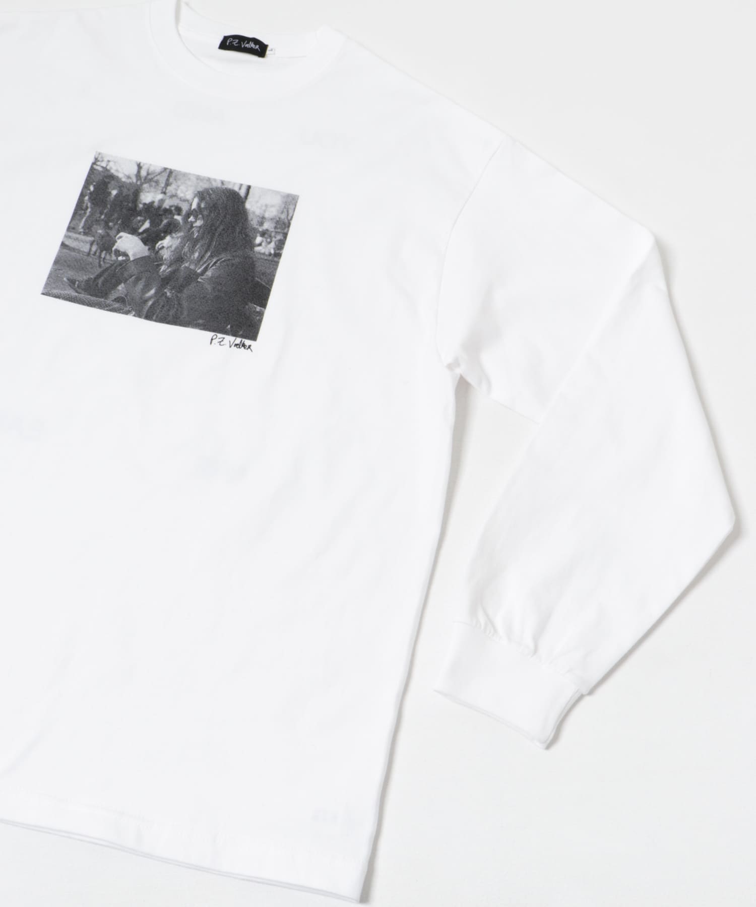 BLANKMAG　B/W photo L/S Tee White M