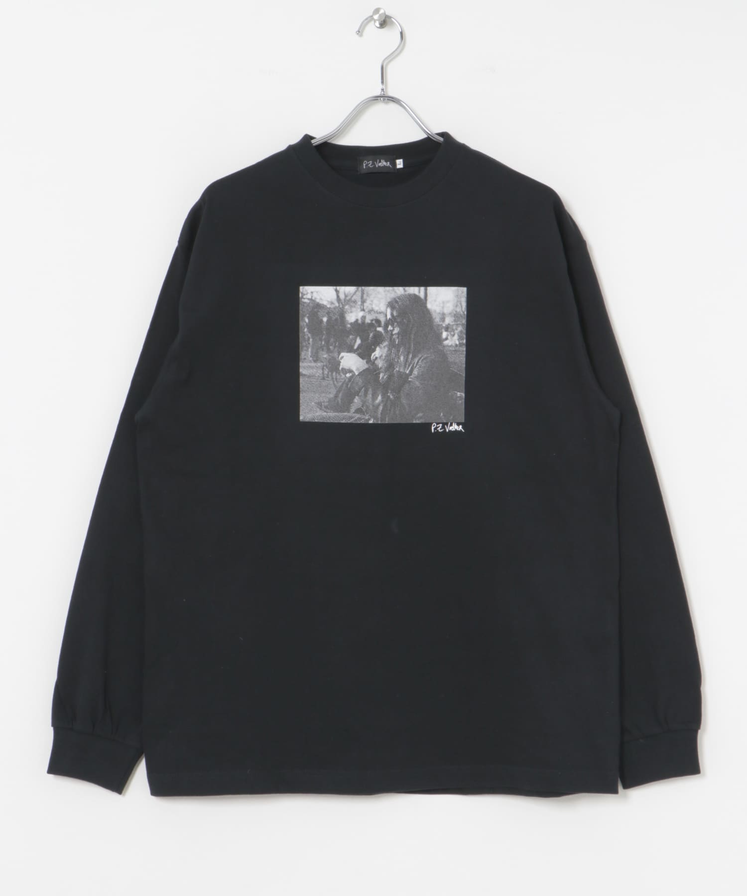 BLANKMAG　B/W photo L/S Tee Black M
