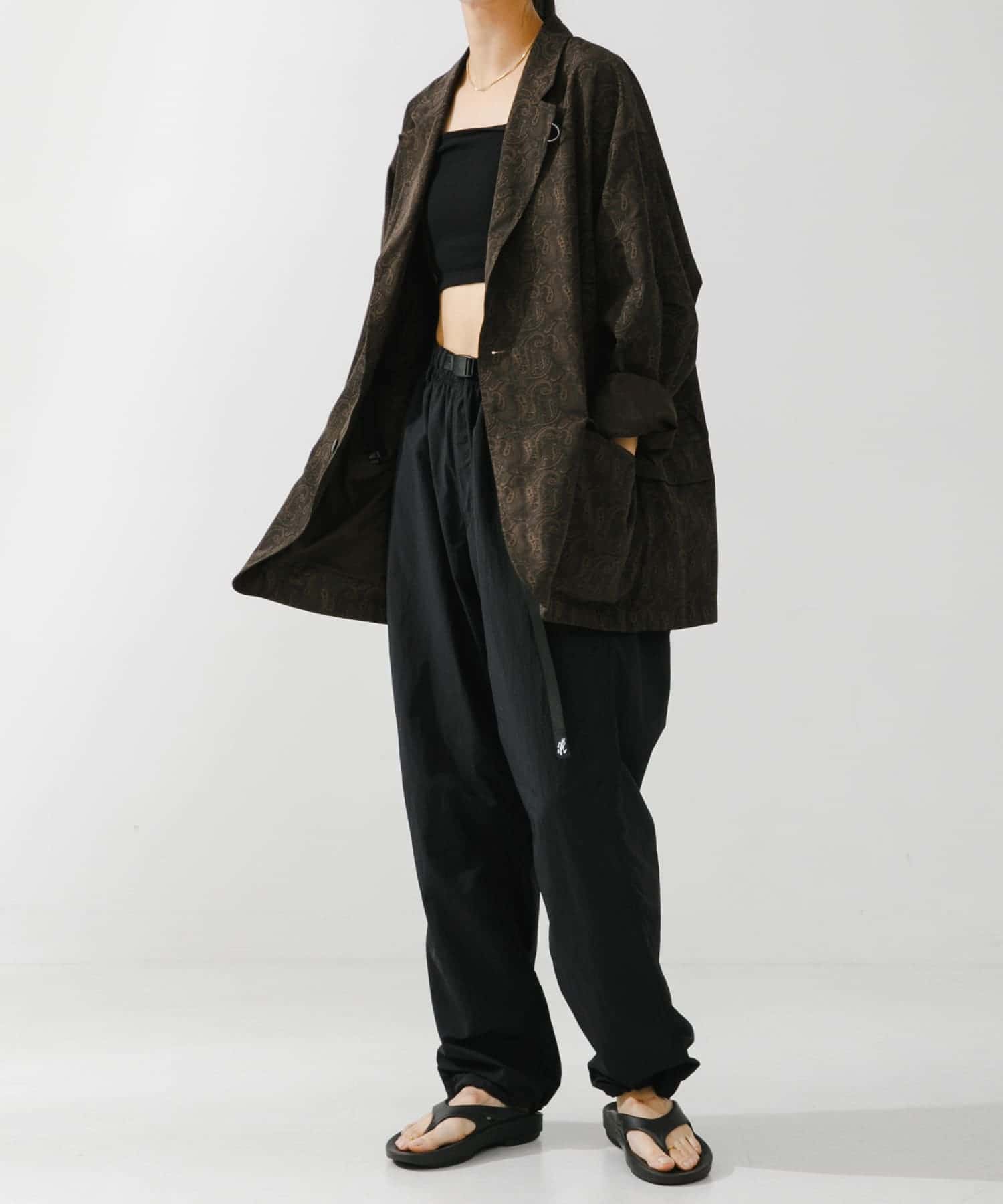 Gramicci / LOWERCASE　NYLON TRACK PANT BLACK M