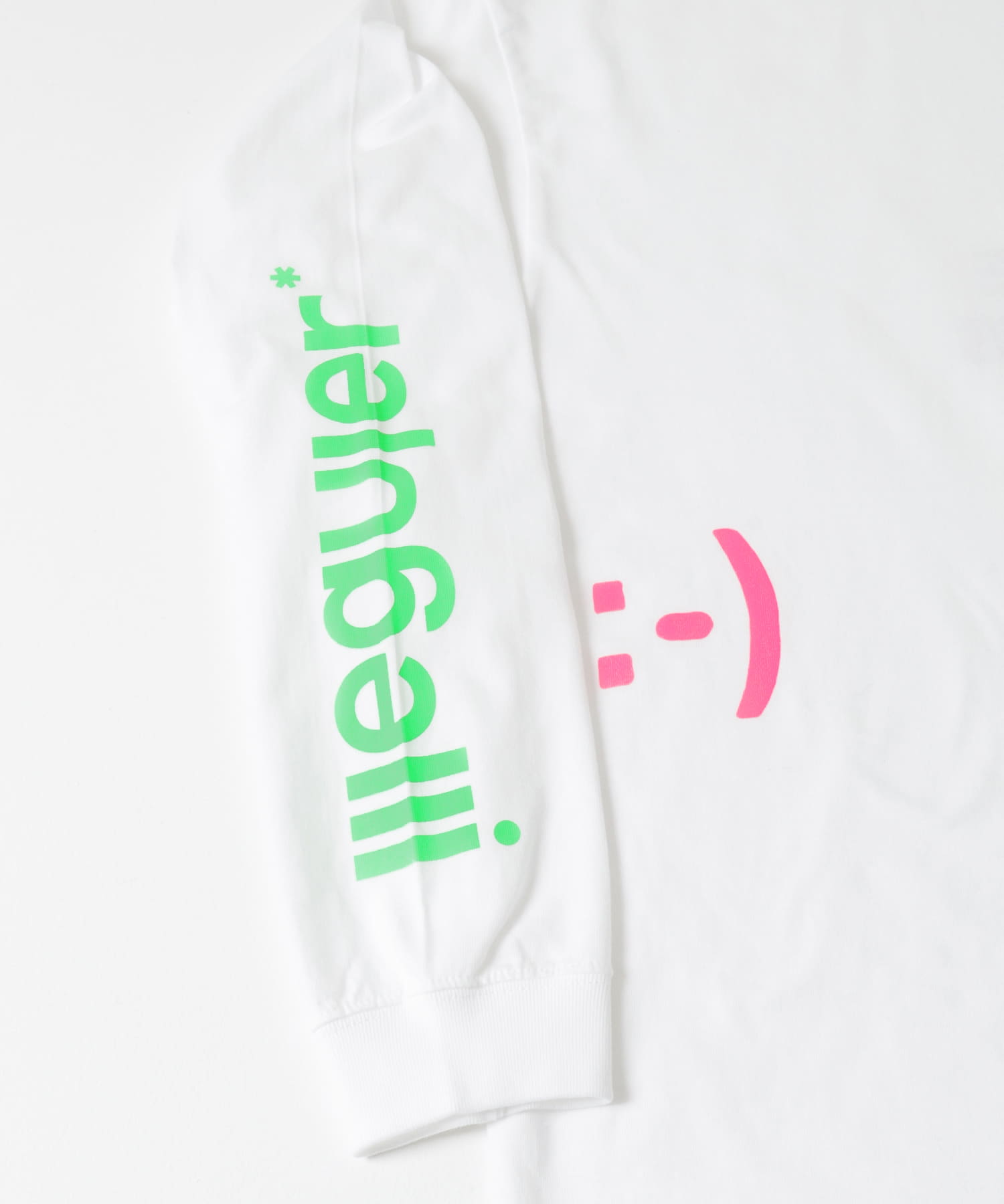 illeguler　UNTRACE×THISWAY×TOWN BOY L/S TEE02 White L