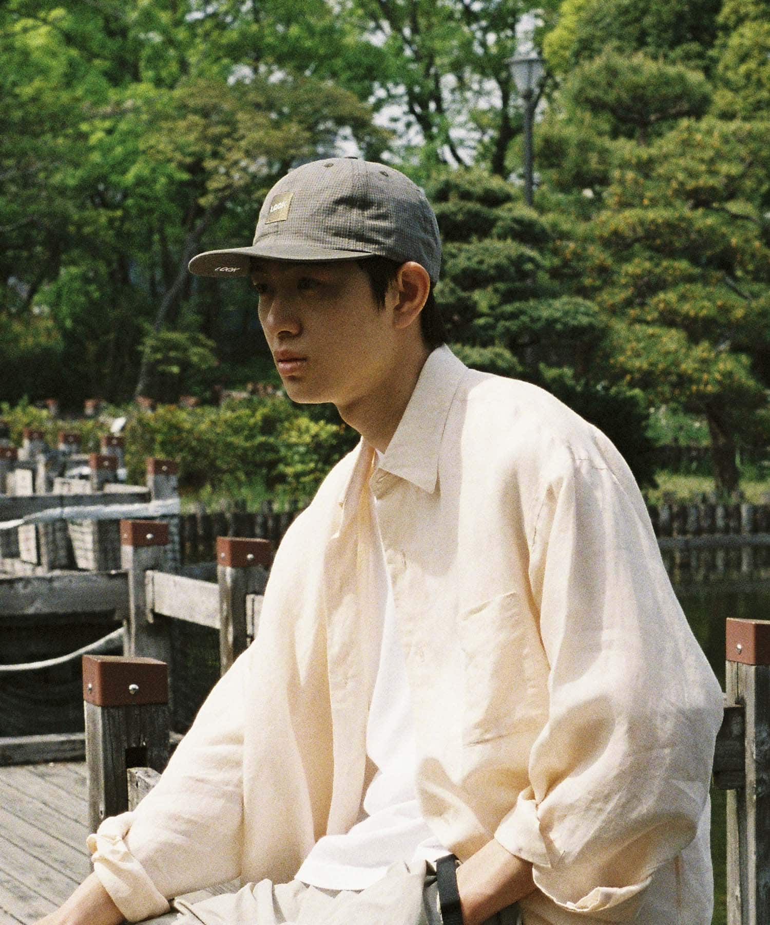 LQQK Studio　BOX LOGO CAP KHAKI one