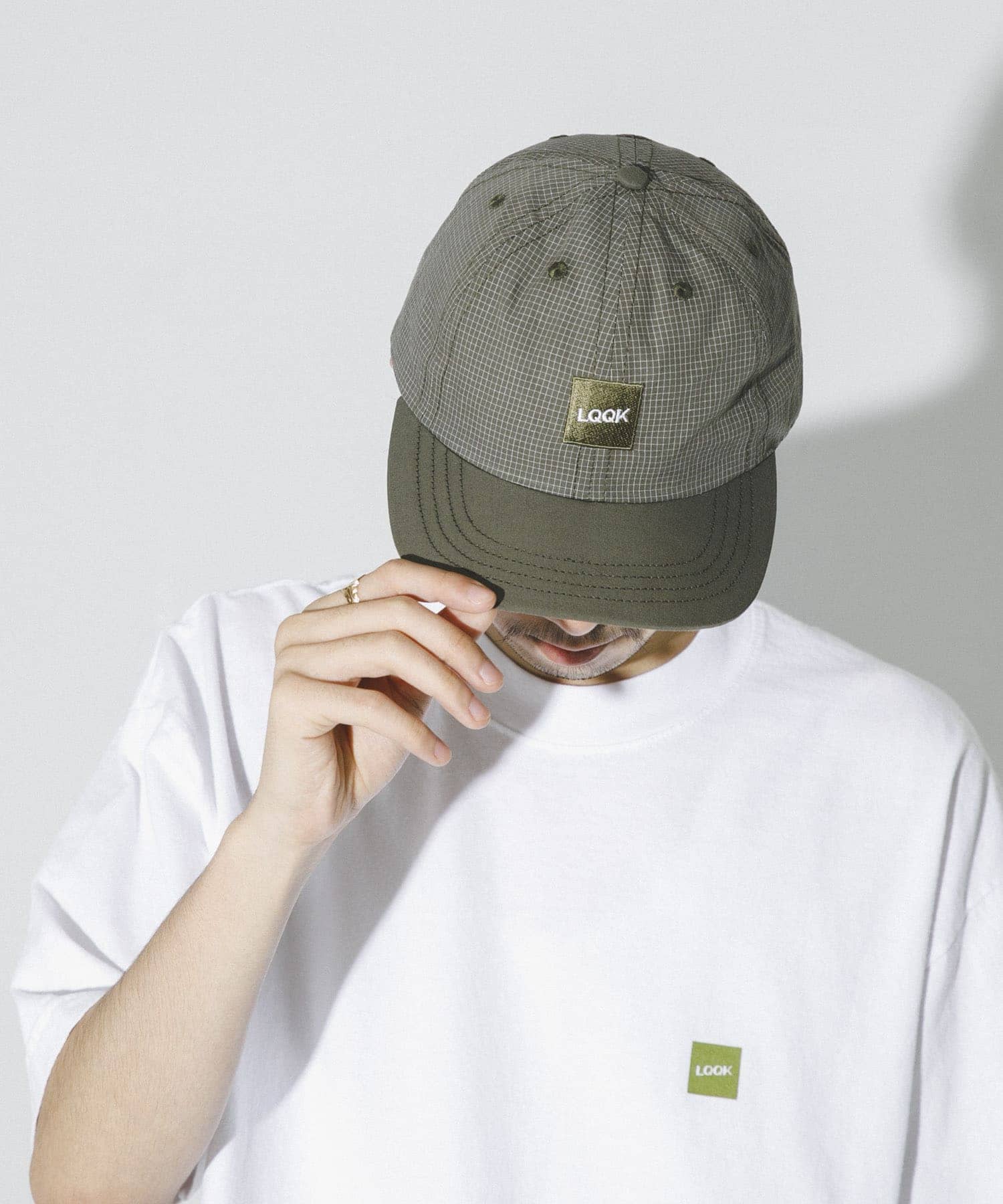 LQQK Studio　BOX LOGO CAP KHAKI one