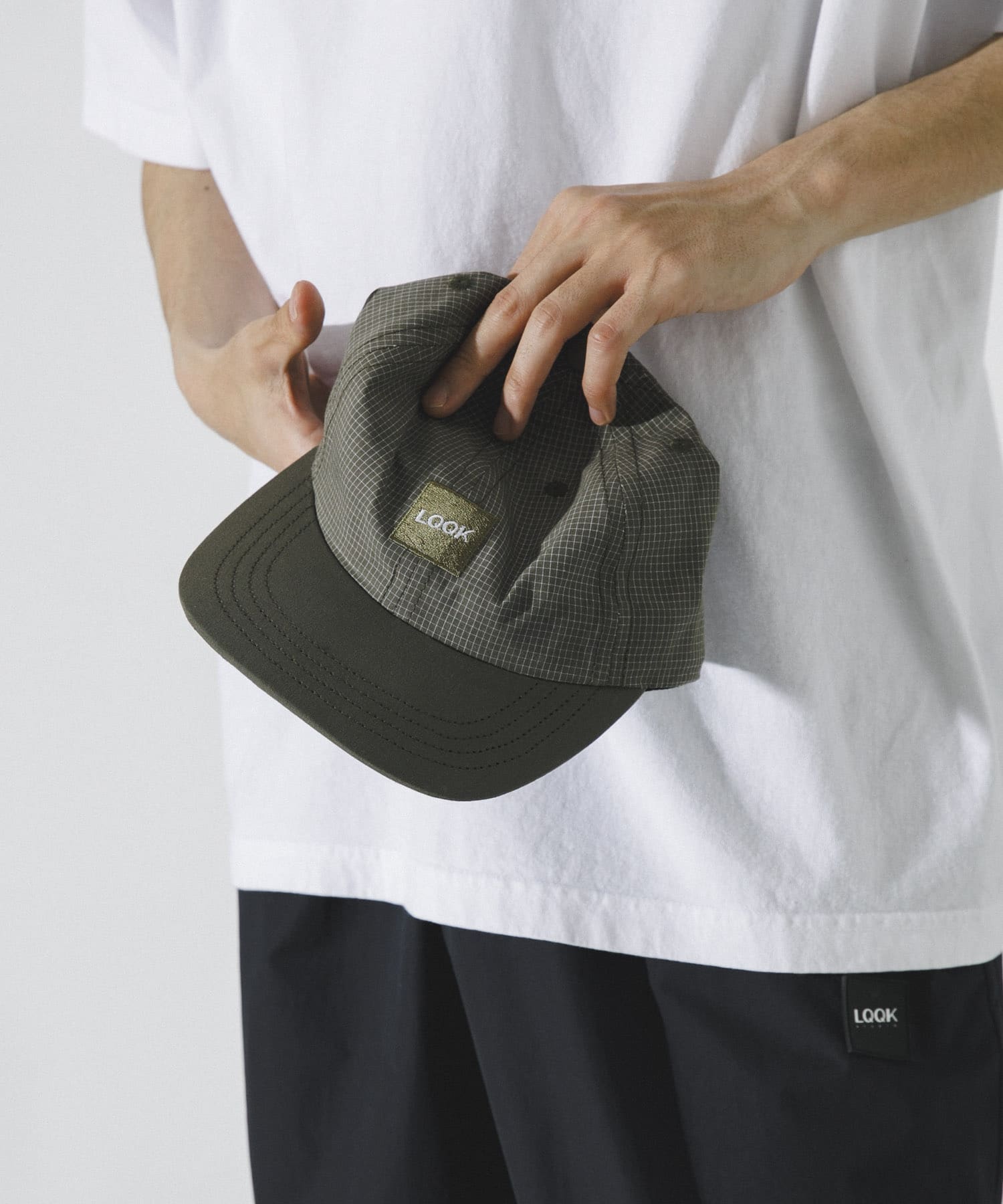 LQQK Studio　BOX LOGO CAP KHAKI one