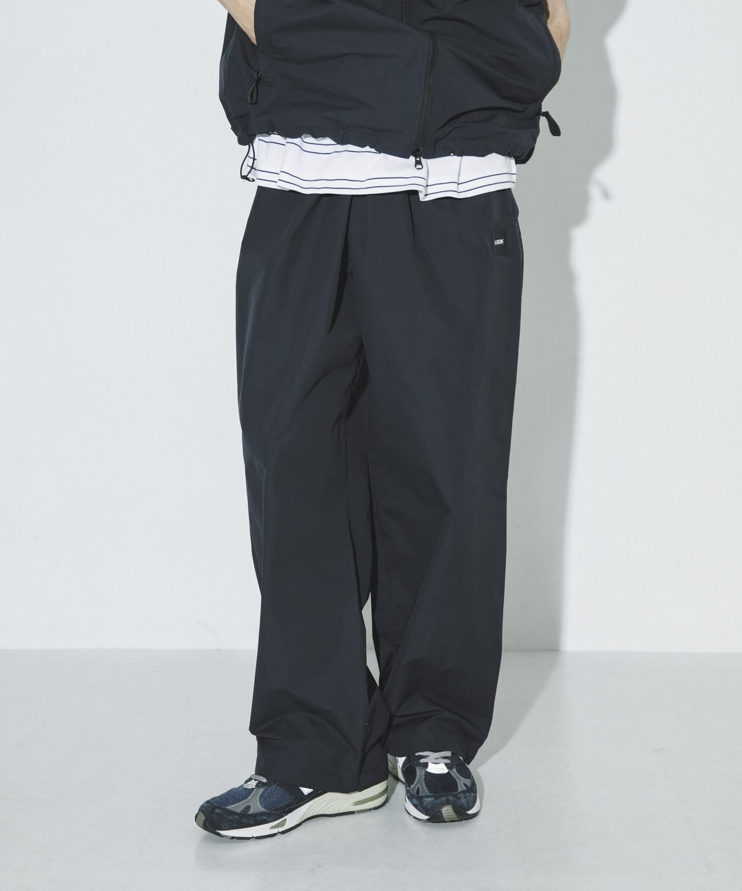 LQQK Studio　NYLON PANTS NAVY M